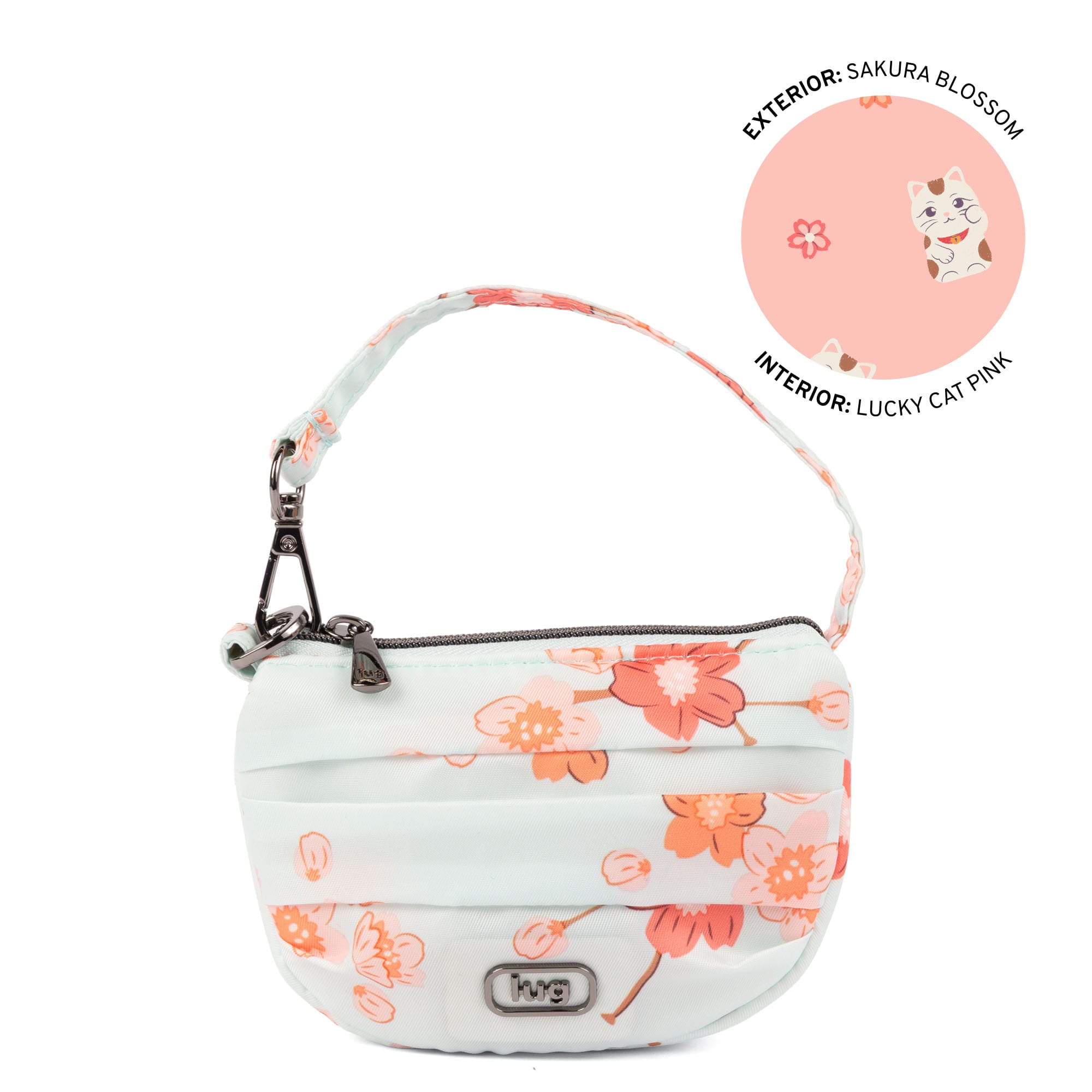 Disco Pleated Pouch - SAKURA BLOSSOM - 25780_Disco_SakuraBlossom_Angle_01