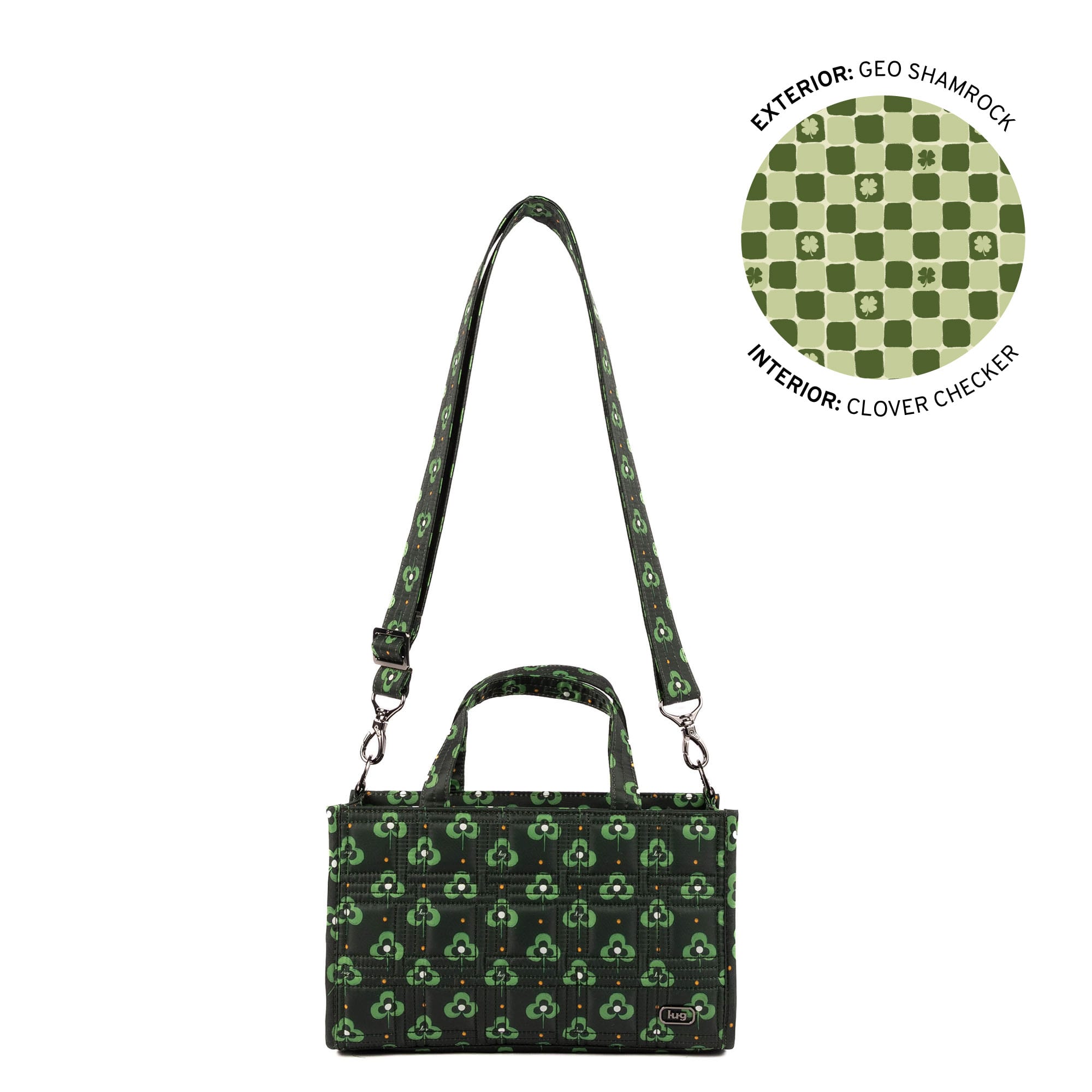 Train Top Handle Crossbody Bag - GEO SHAMROCK - 25802_Train_GeoShamrock_Angle_01