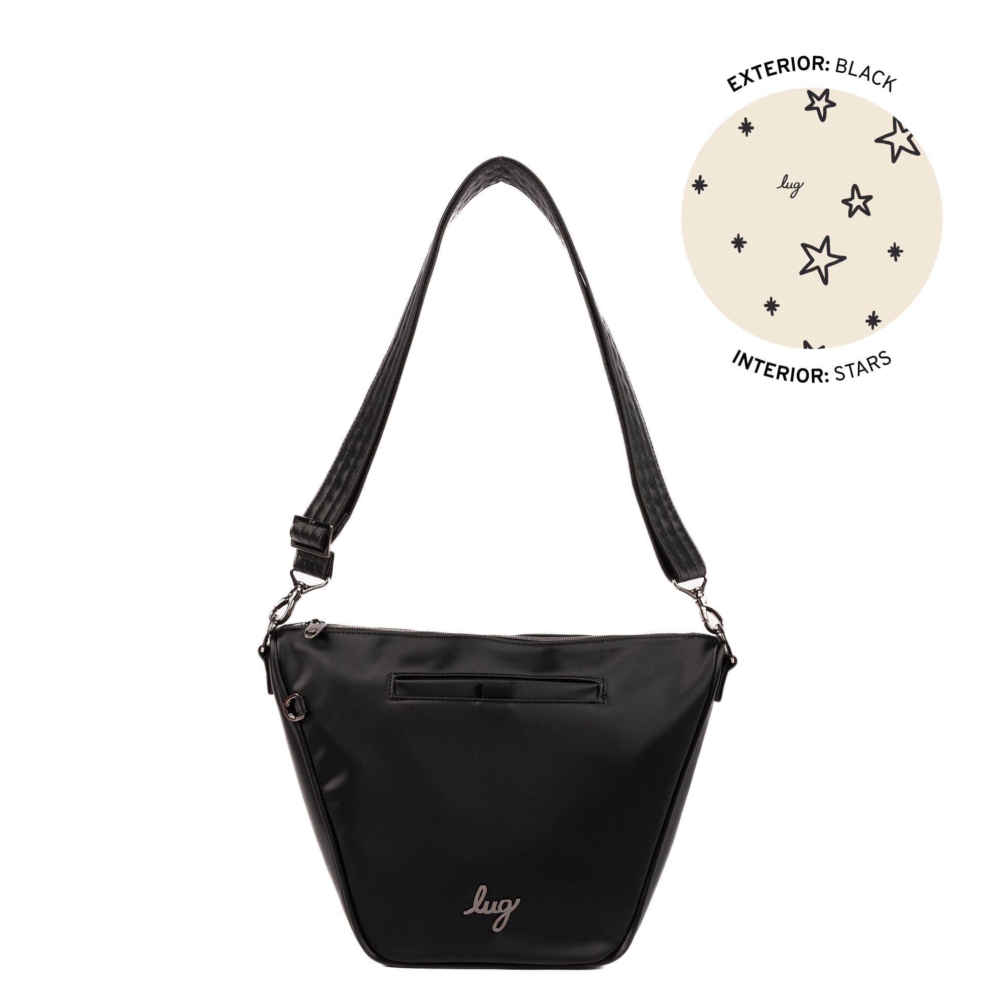 Quest Satin Luxe VL Shoulder Bag - BLACK - 25804_QuestSL_Black_Angle_01