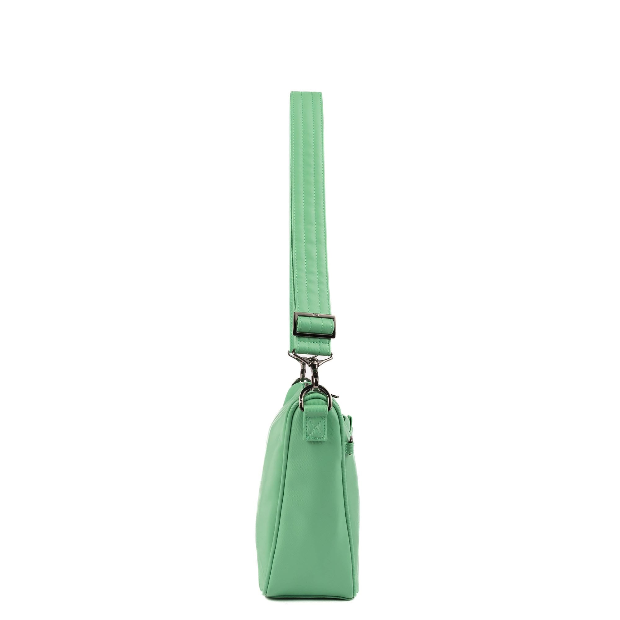Quest Satin Luxe VL Shoulder Bag - SPEARMINT GREEN - 25808_QuestSL_SpearmintGreen_Angle_03