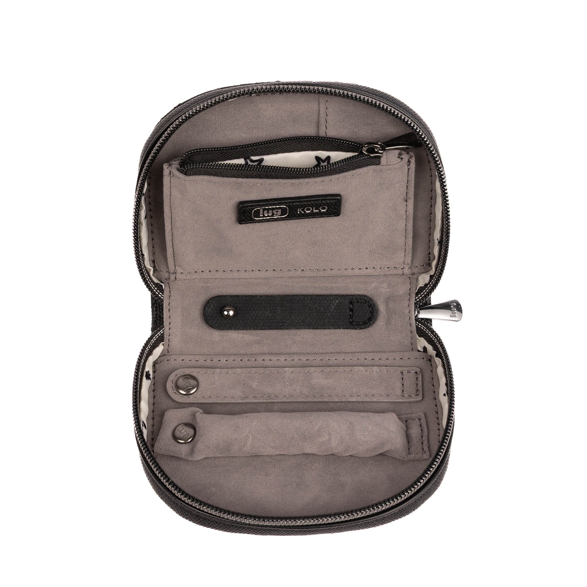 Kolo Mini Jewelry Matte Luxe VL Pouch with Charm Bar - BLACK 2 - 25815_KoloML_Black_Angle_05