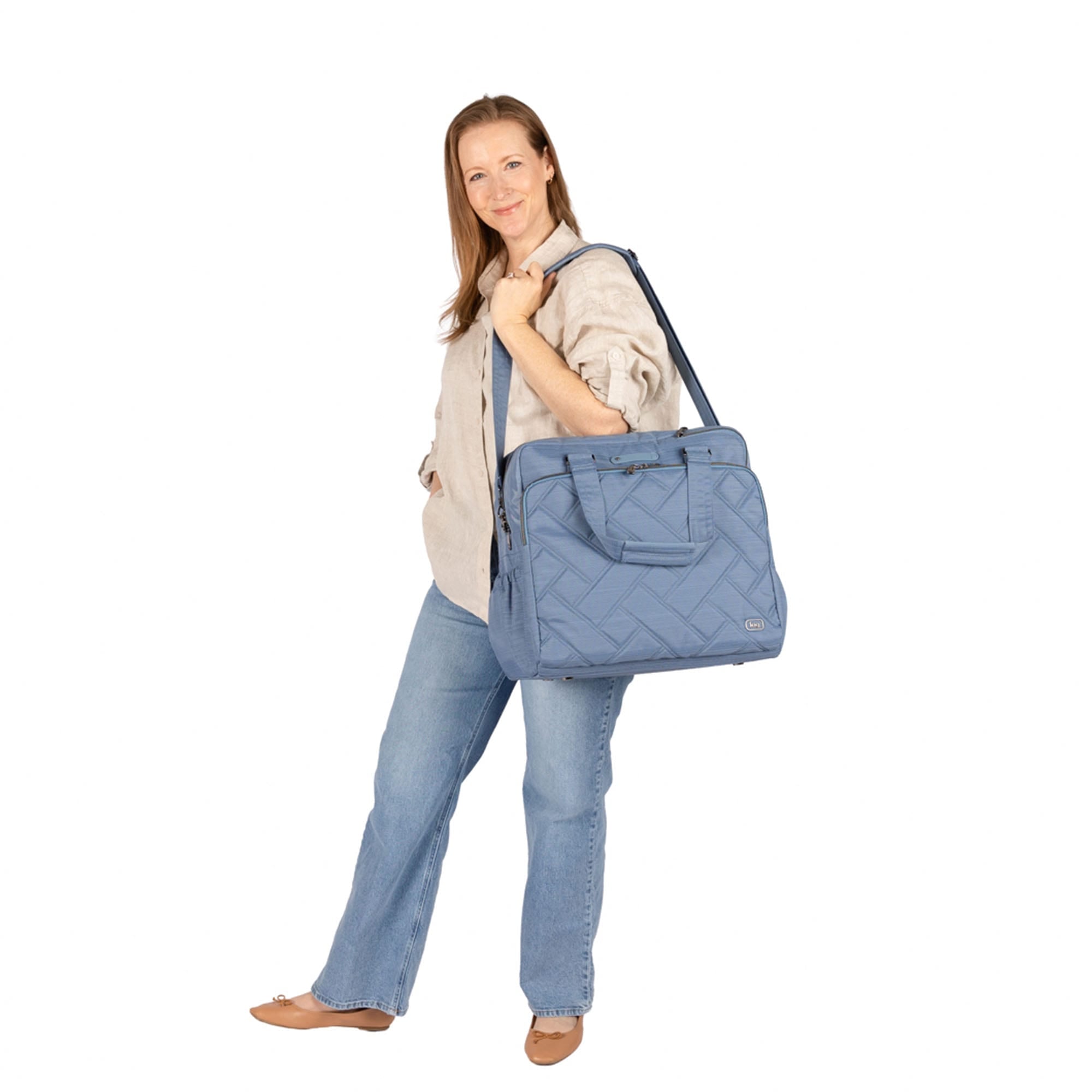 Boxer SE Duffel Bag - - 26005_BoxerSE_BrushedDenimDrift_BagProportion_01