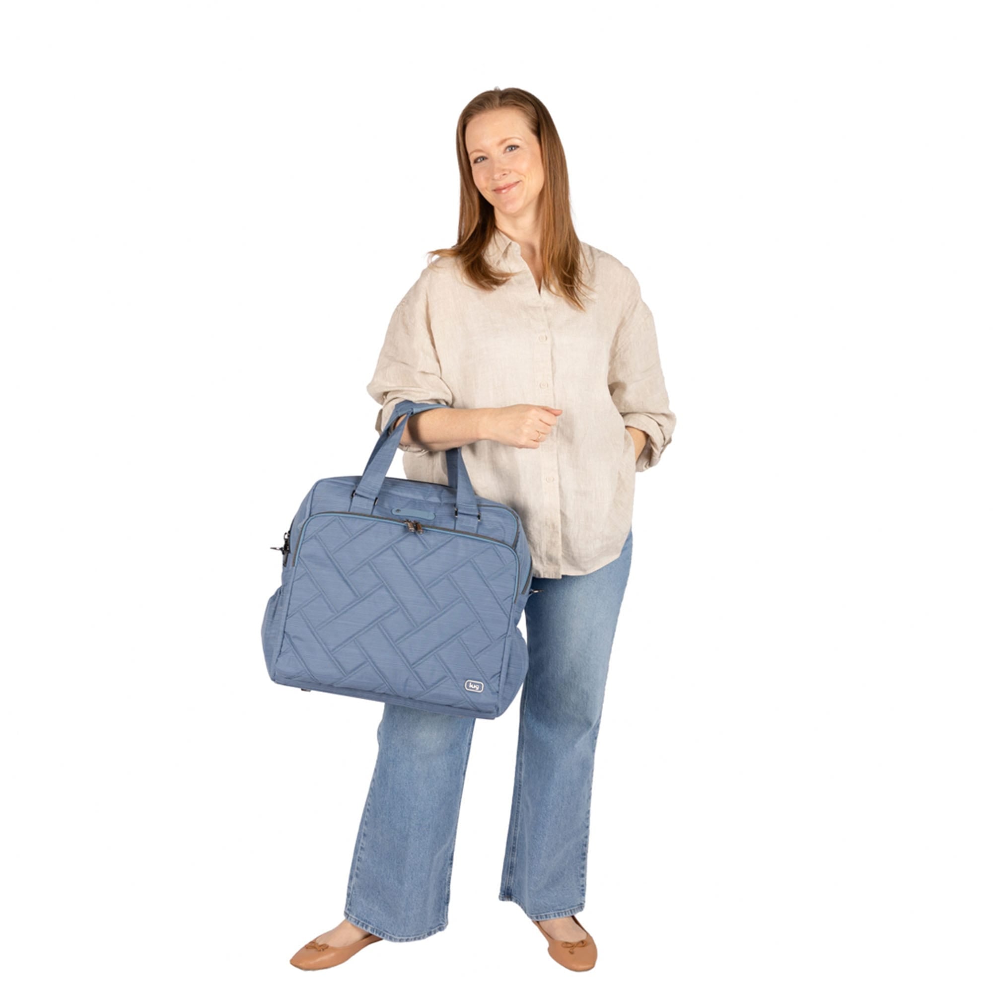 Boxer SE Duffel Bag - - 26005_BoxerSE_BrushedDenimDrift_BagProportion_02