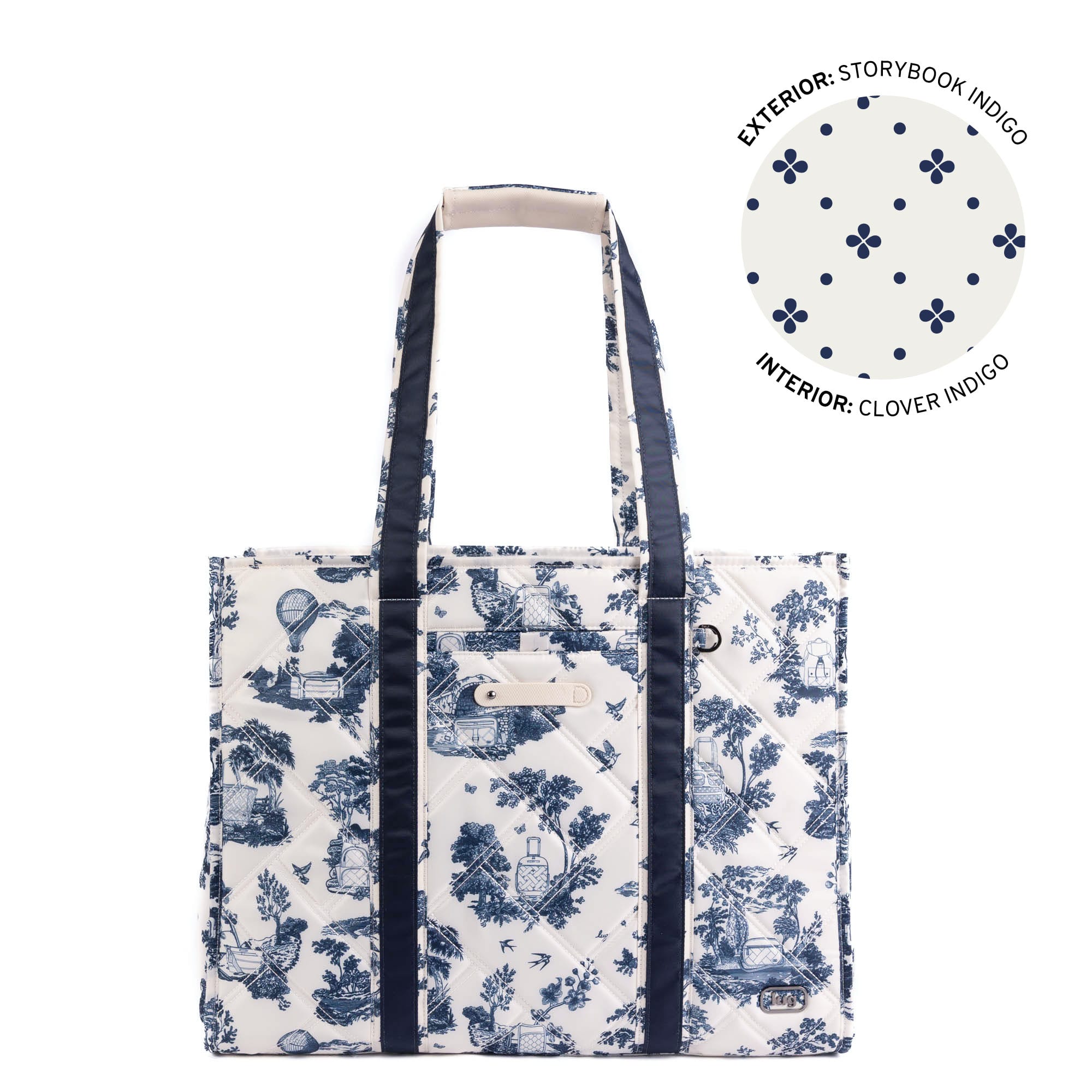 Longboat LE Tote - STORYBOOK INDIGO - 26039_LongboatLE-_StorybookIndigo_Angle_01