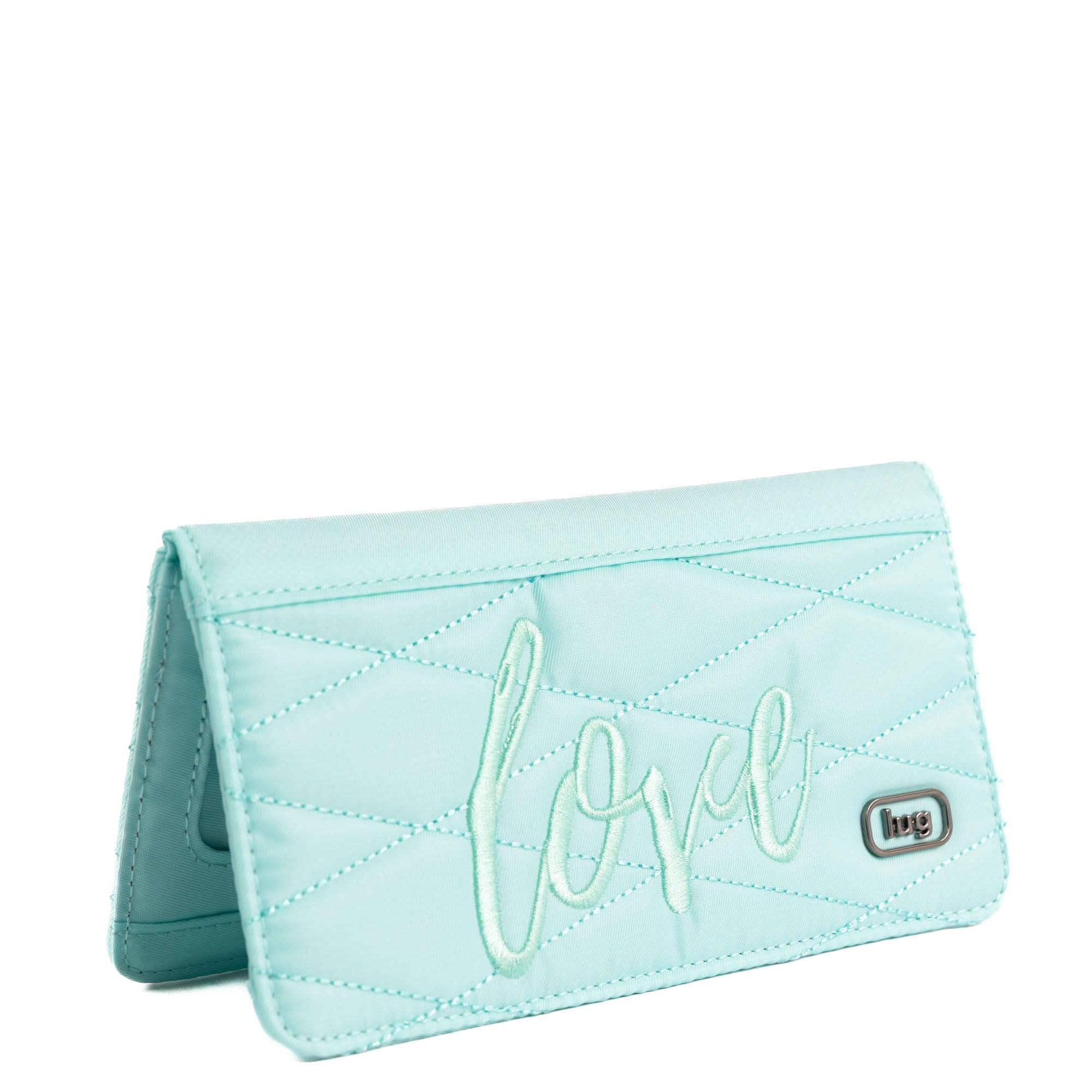 Sweep Slim Flap Wallet - AQUAMARINE - 26055_Sweep_Aquamarine_Angle_02