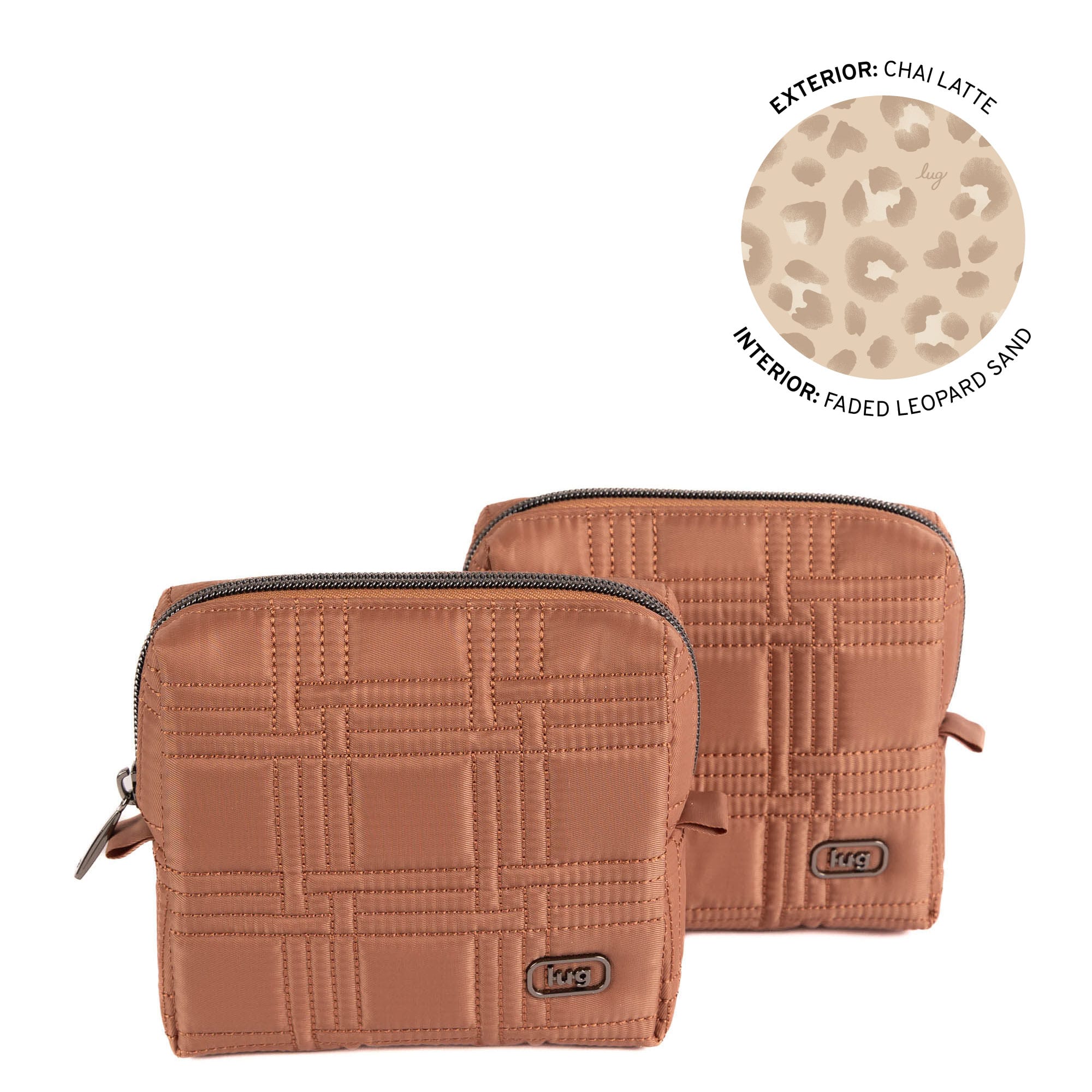 Domino Storage Pouch 2pc Set - CHAI LATTE - 26061_DominoPouch2PC_ChaiLatte_Angle_01