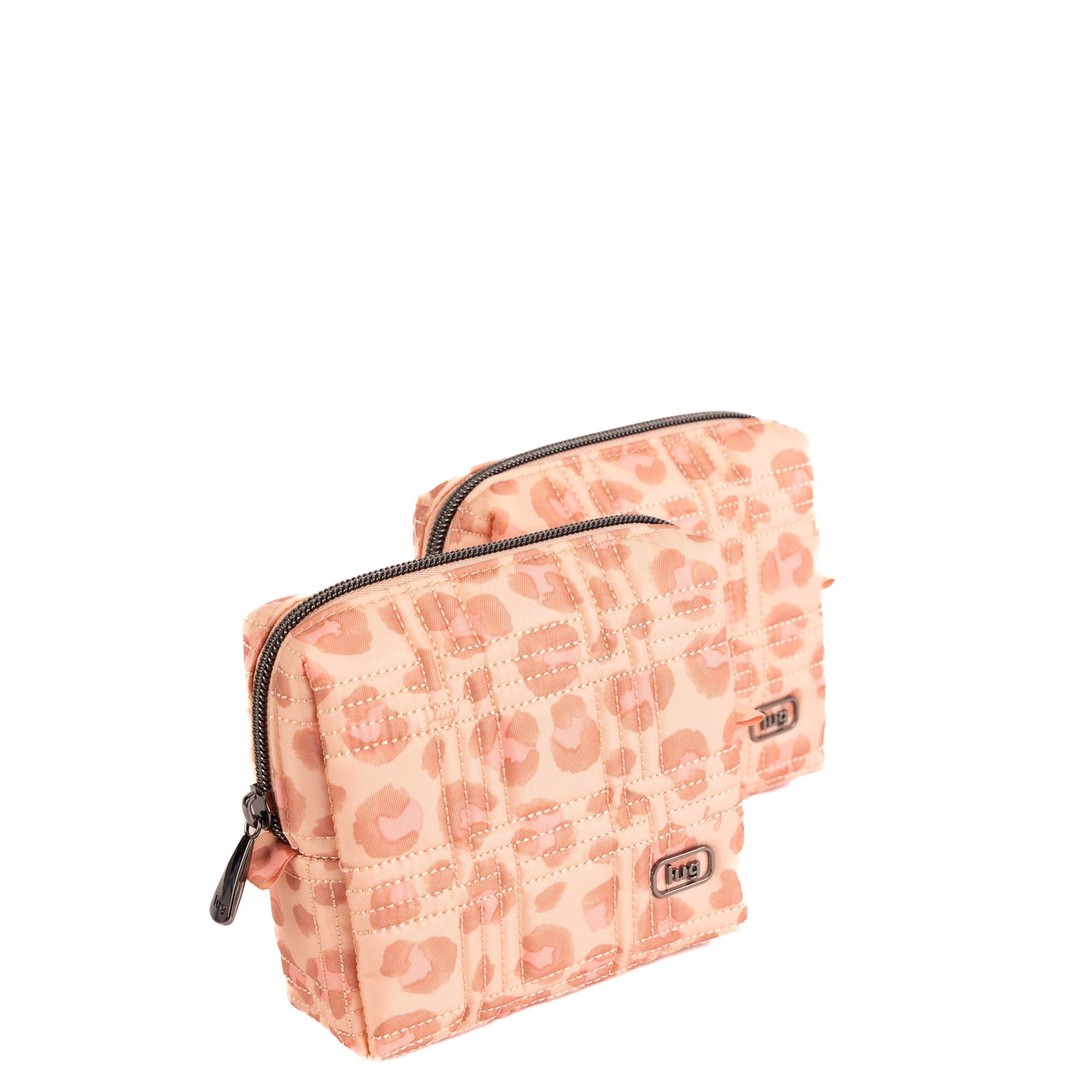 Domino Storage Pouch 2pc Set - FADED LEOPARD PINK - 26063_DominoPouch2PC_FadedLeopardPink_Angle_02