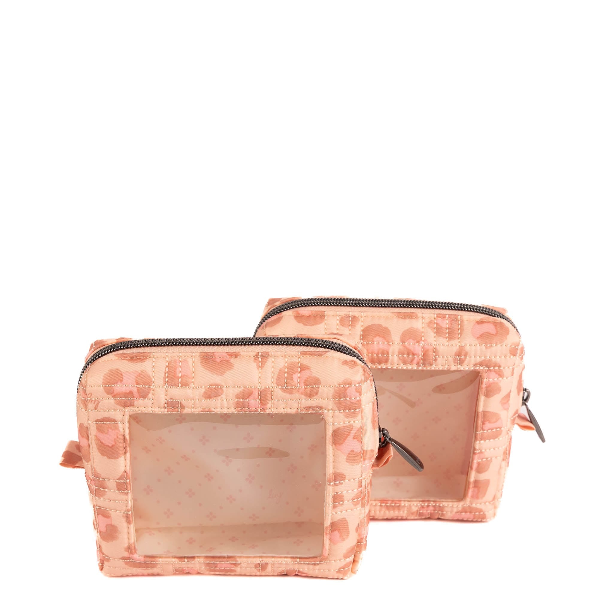 Domino Storage Pouch 2pc Set - FADED LEOPARD PINK - 26063_DominoPouch2PC_FadedLeopardPink_Angle_04
