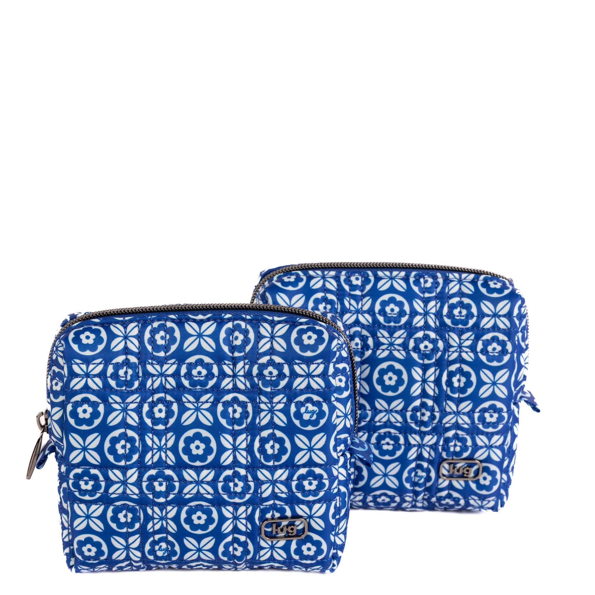 Domino Storage Pouch 2pc Set - - 26064_DominoPouch2PC_TileFloralBlue_Angle_01