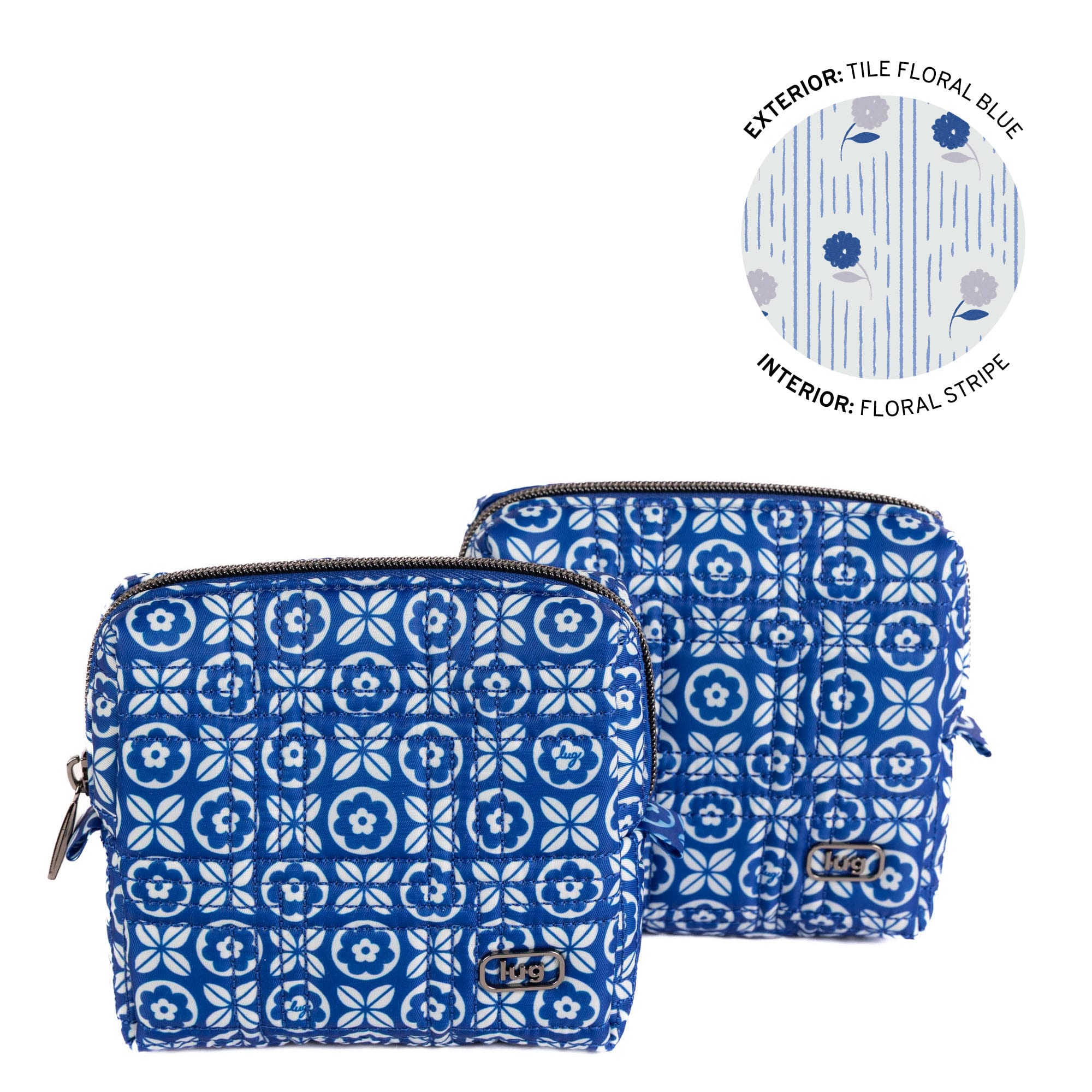 Domino Storage Pouch 2pc Set - TILE FLORAL - 26064_DominoPouch2PC_TileFloralBlue_Angle_01_8tq4nz