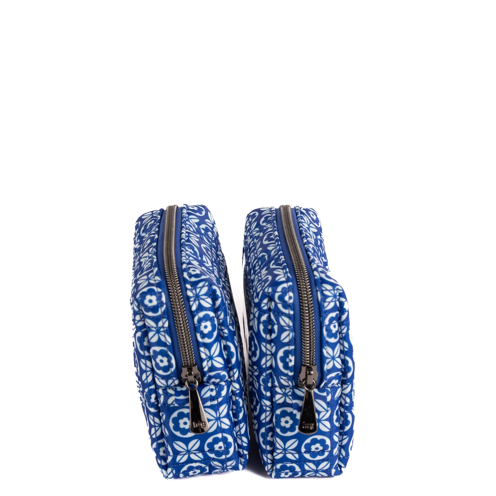 Domino Storage Pouch 2pc Set - TILE FLORAL - 26064_DominoPouch2PC_TileFloralBlue_Angle_03