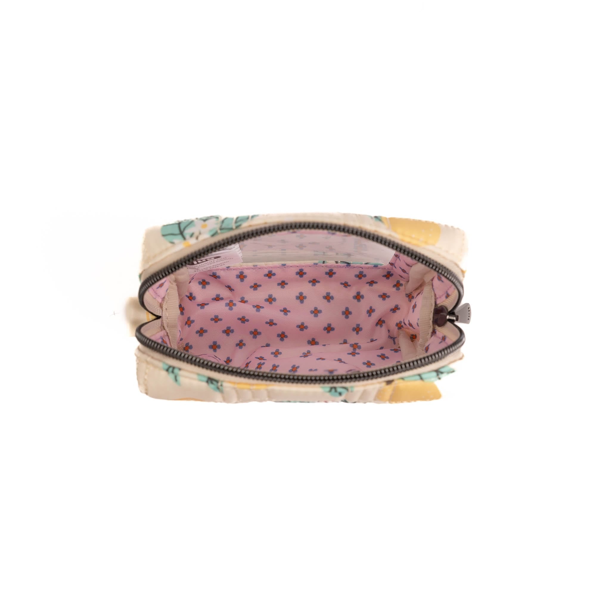 Domino Storage Pouch 2pc Set - LEMON FLORAL - 26065_DominoPouch2PC_LemonFloral_Angle_05