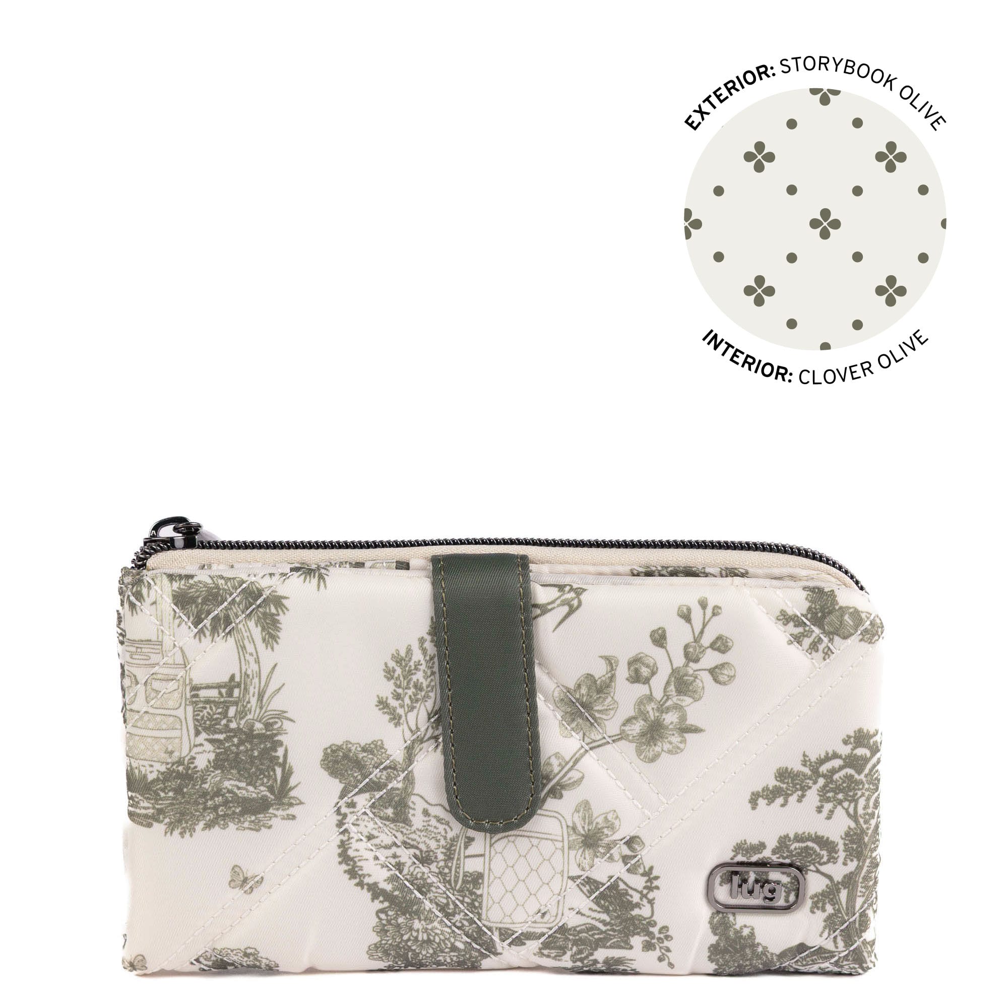 Tram LE RFID Wallet - STORYBOOK OLIVE - 26085_TramLE_StorybookOlive_Angle_01