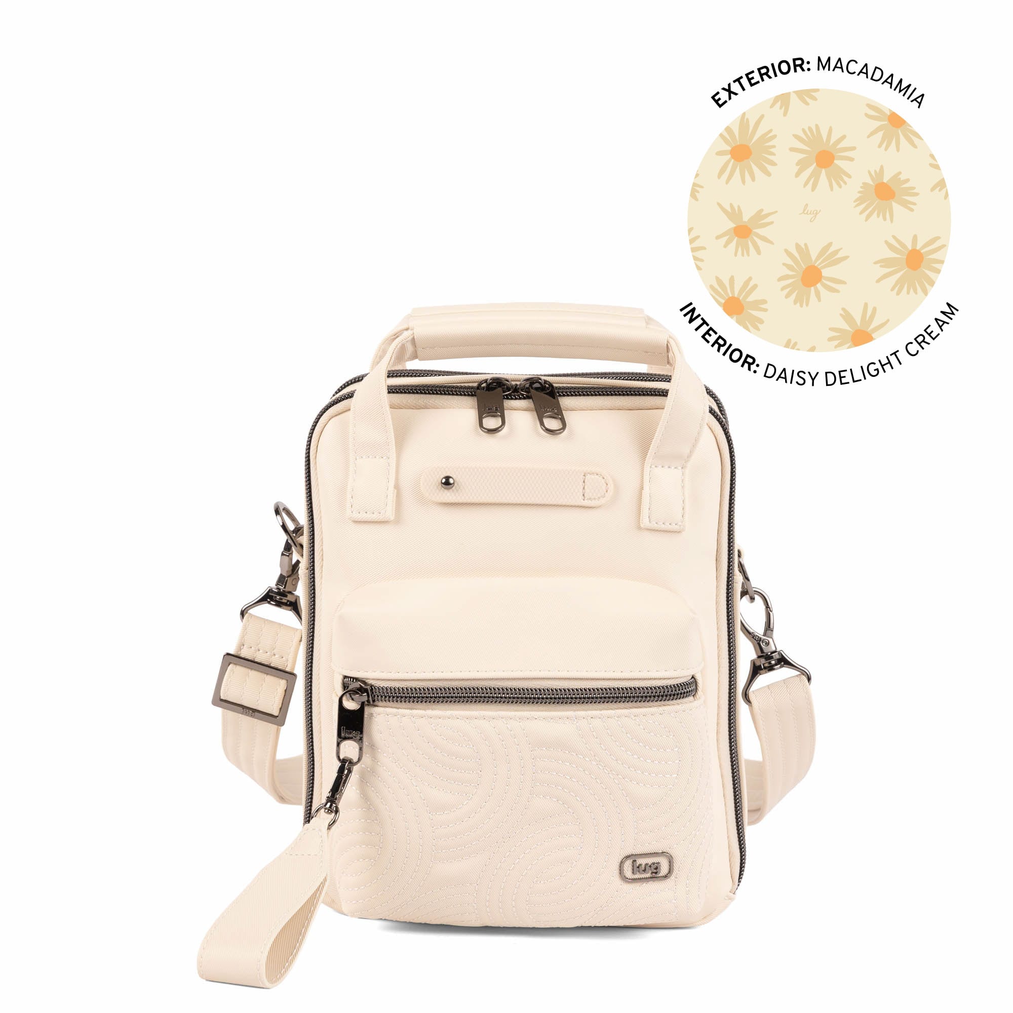 Bumble Satin Luxe VL Crossbody Bag - MACADAMIA - 26119_BumbleSL_Macadamia_Angle_01