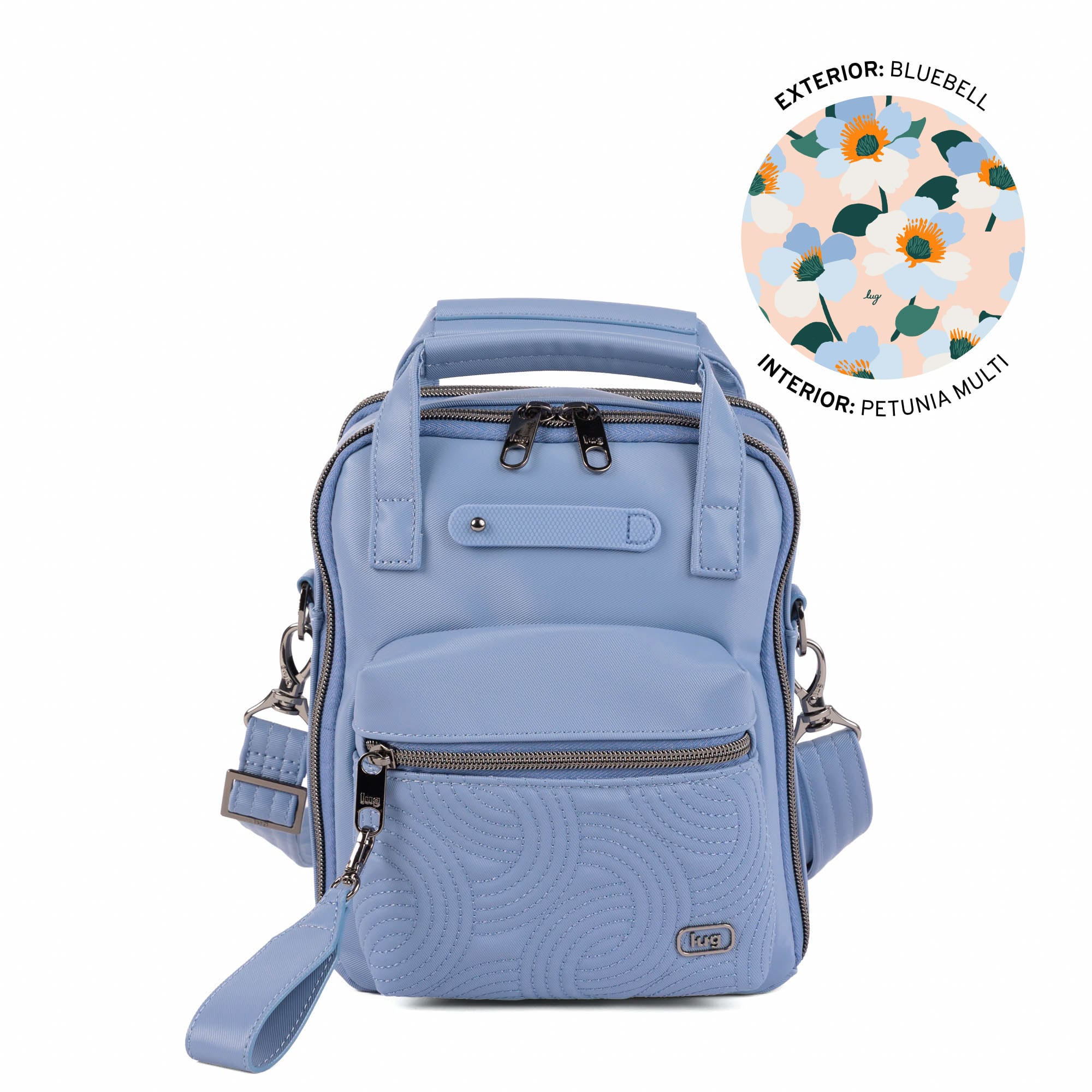 Bumble Satin Luxe VL Crossbody Bag - BLUEBELL - 26120_BumbleSL_Bluebell_Angle_01