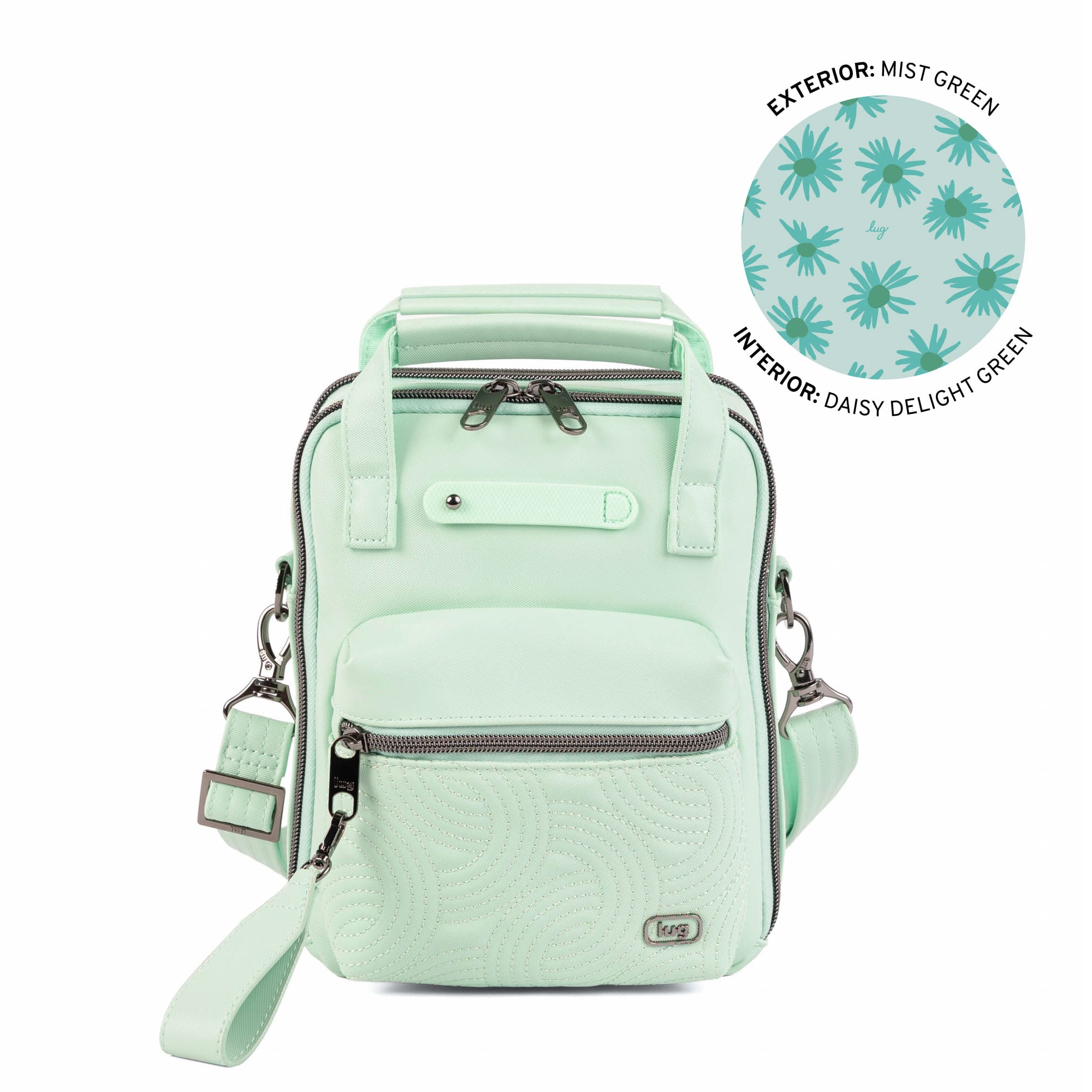Bumble Satin Luxe VL Crossbody Bag - MIST GREEN - 26121_BumbleSL_MistGreen_Angle_01