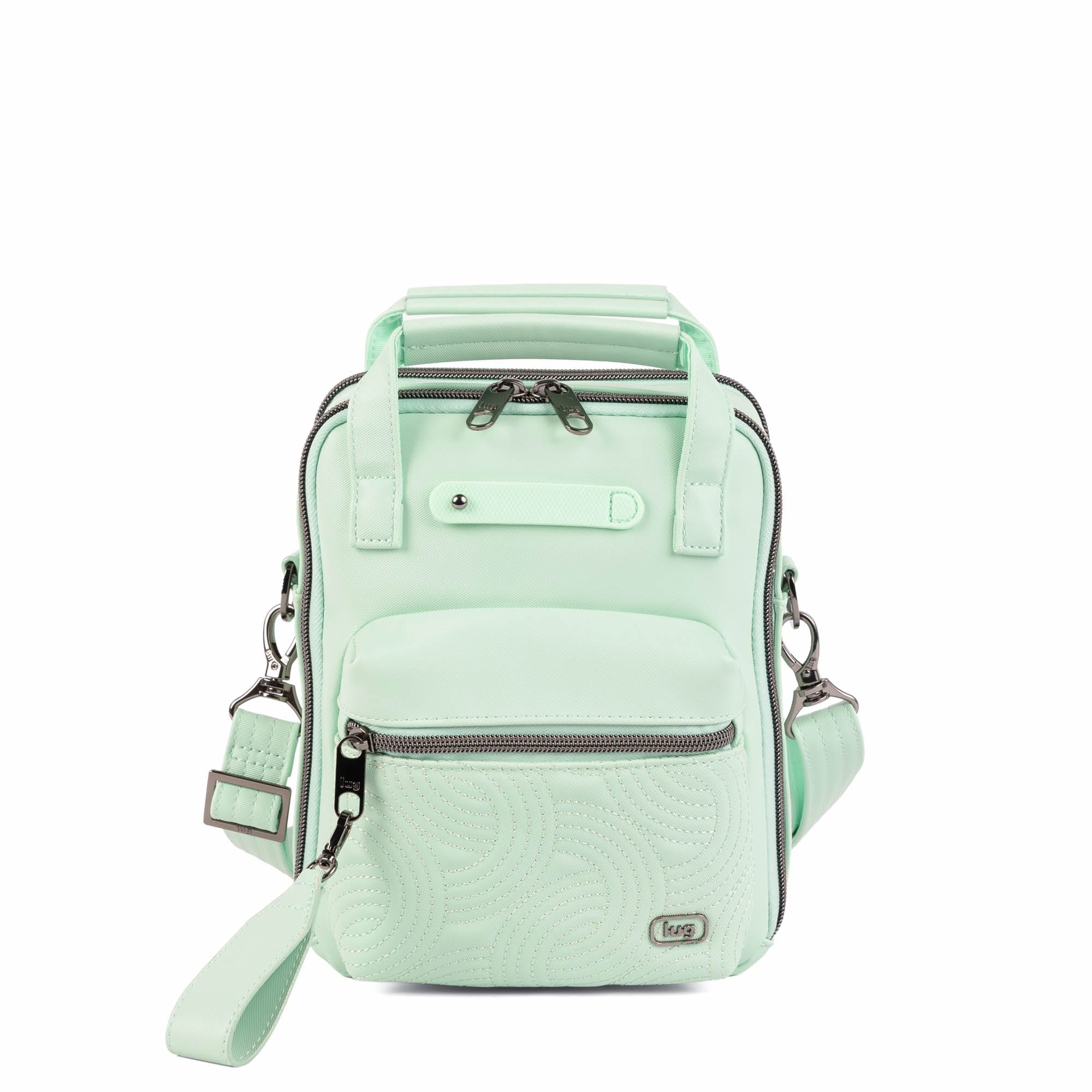 Bumble Satin Luxe VL Crossbody Bag - - 26121_BumbleSL_MistGreen_Angle_01_f0mjq2