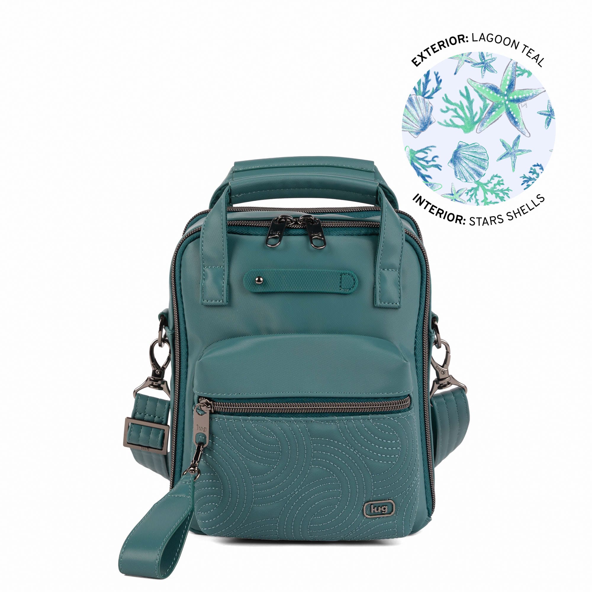 Bumble Satin Luxe VL Crossbody Bag - LAGOON TEAL - 26122_BumbleSL_LagoonTeal_Angle_01