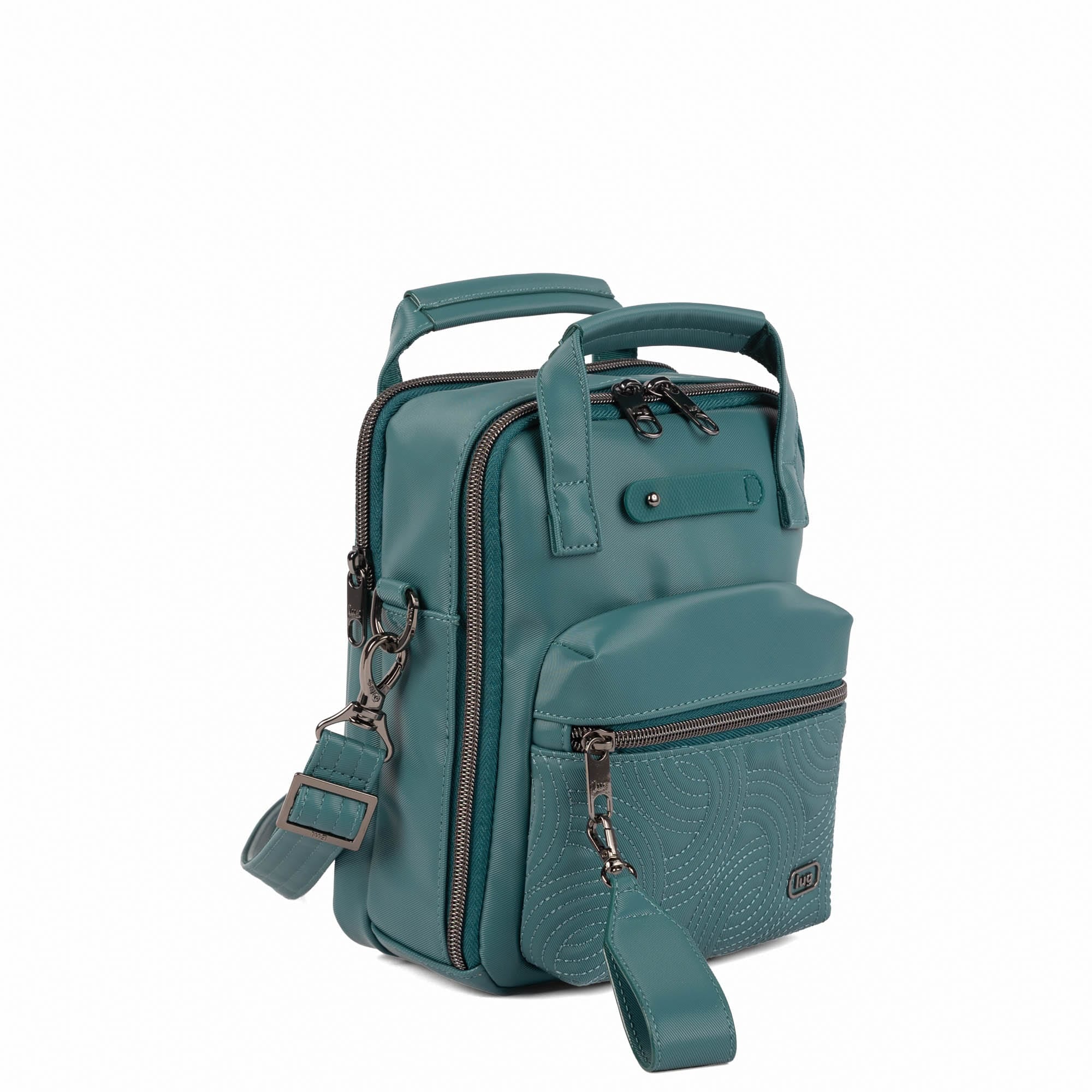 Bumble Satin Luxe VL Crossbody Bag - LAGOON TEAL - 26122_BumbleSL_LagoonTeal_Angle_02