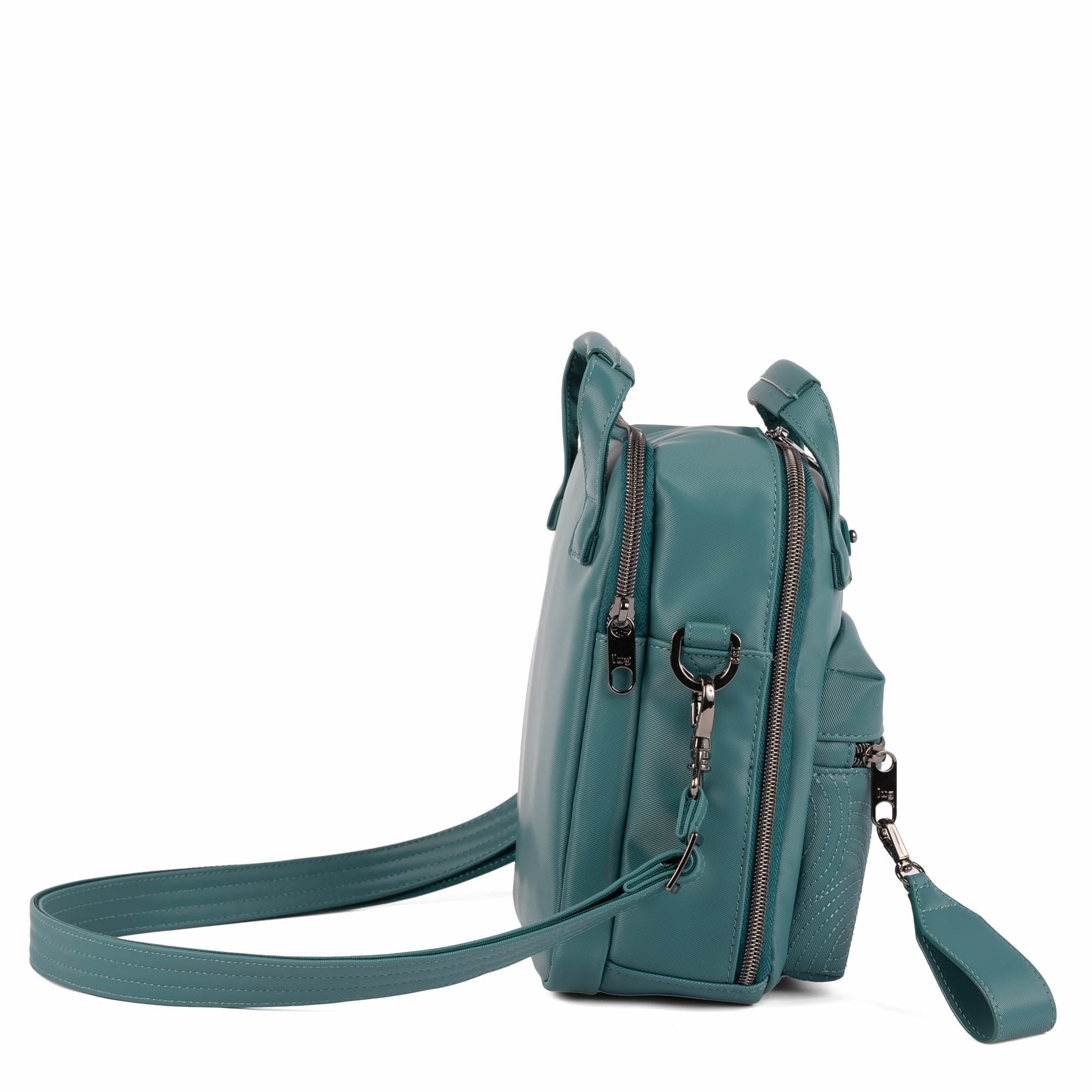 Bumble Satin Luxe VL Crossbody Bag - LAGOON TEAL - 26122_BumbleSL_LagoonTeal_Angle_03