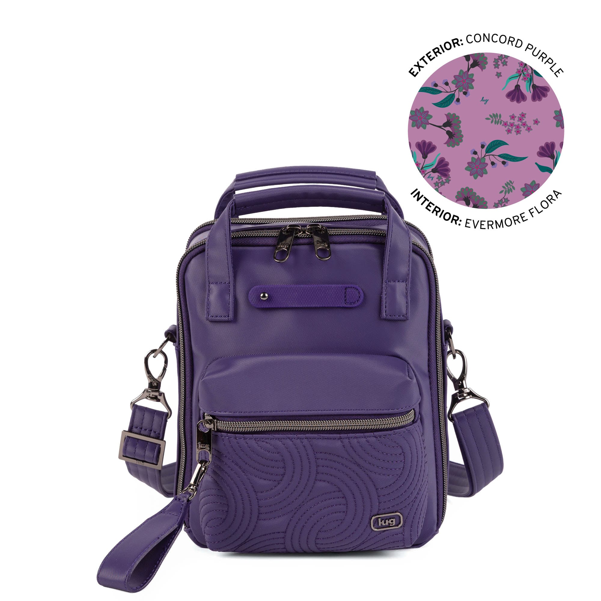 Bumble Satin Luxe VL Crossbody Bag - CONCORD PURPLE - 26123_BumbleSL_ConcordPurple_Angle_01