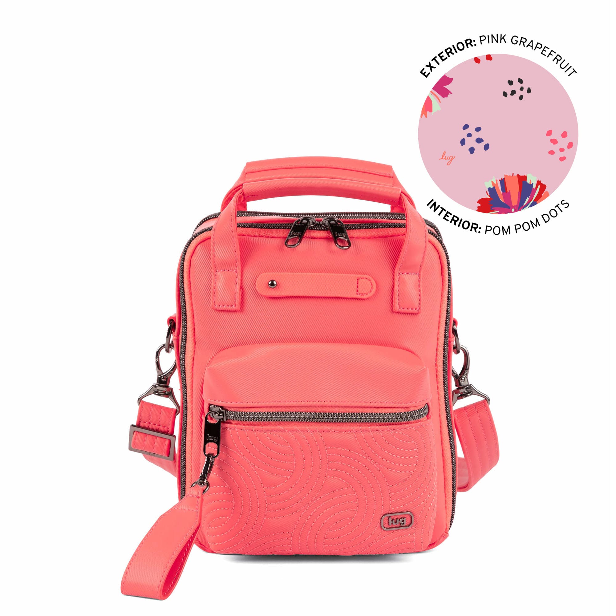 Bumble Satin Luxe VL Crossbody Bag - PINK GRAPEFRUIT - 26124_BumbleSL_PinkGrapefruit_Angle_01