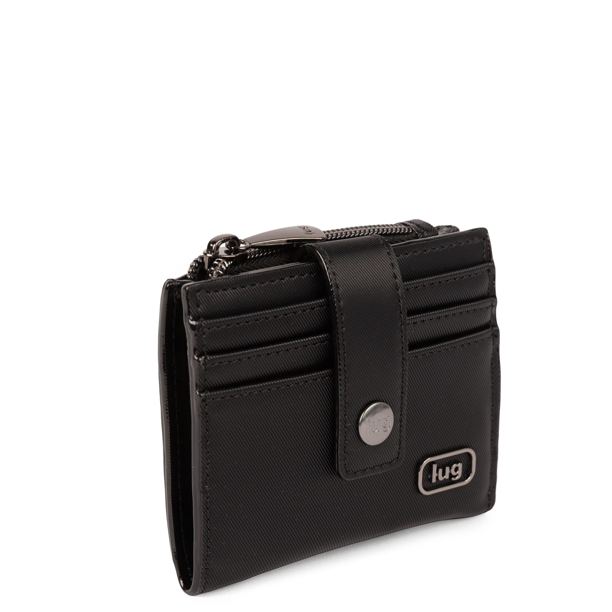 Hurdle Satin Luxe VL RFID Wallet - BLACK - 26126_HurdleSL_Black_Angle_02