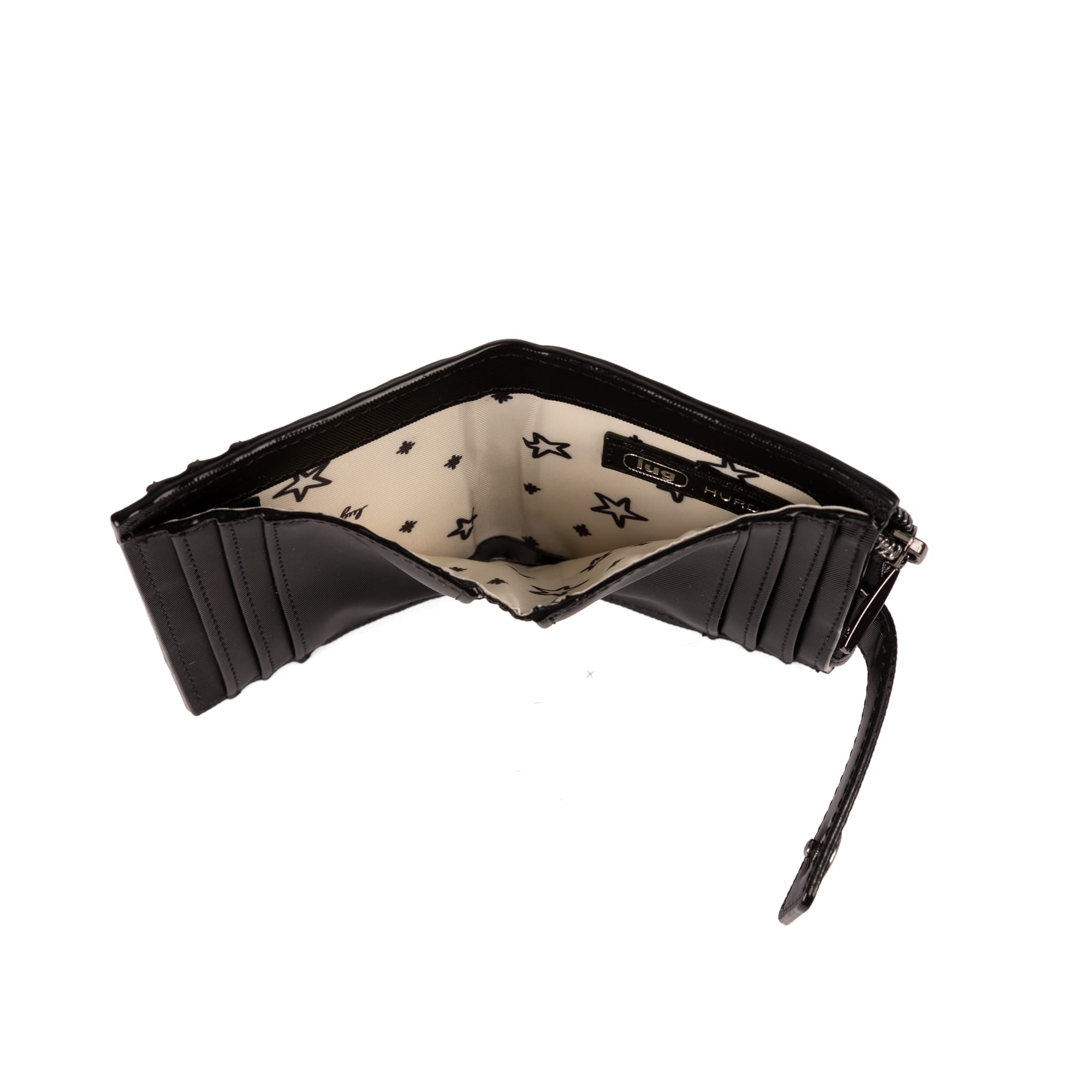 Hurdle Satin Luxe VL RFID Wallet - BLACK - 26126_HurdleSL_Black_Angle_04