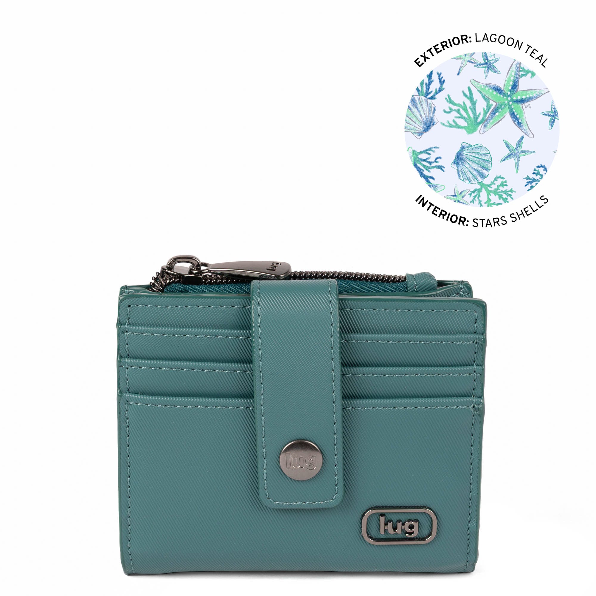 Hurdle Satin Luxe VL RFID Wallet - LAGOON TEAL - 26131_HurdleSL_LagoonTeal_Angle_01