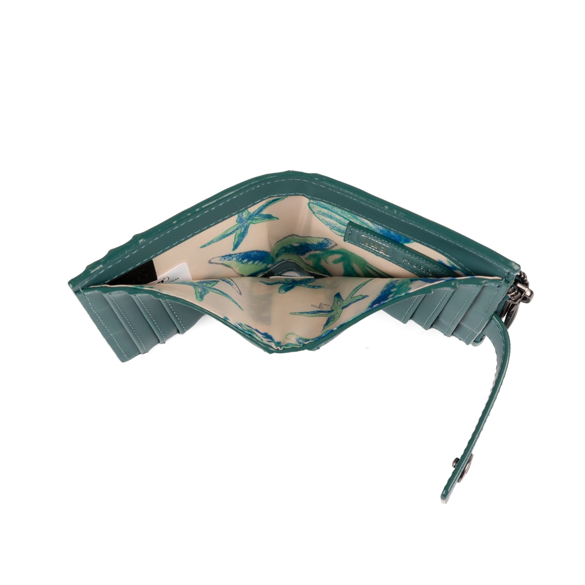 Hurdle Satin Luxe VL RFID Wallet - LAGOON TEAL - 26131_HurdleSL_LagoonTeal_Angle_04
