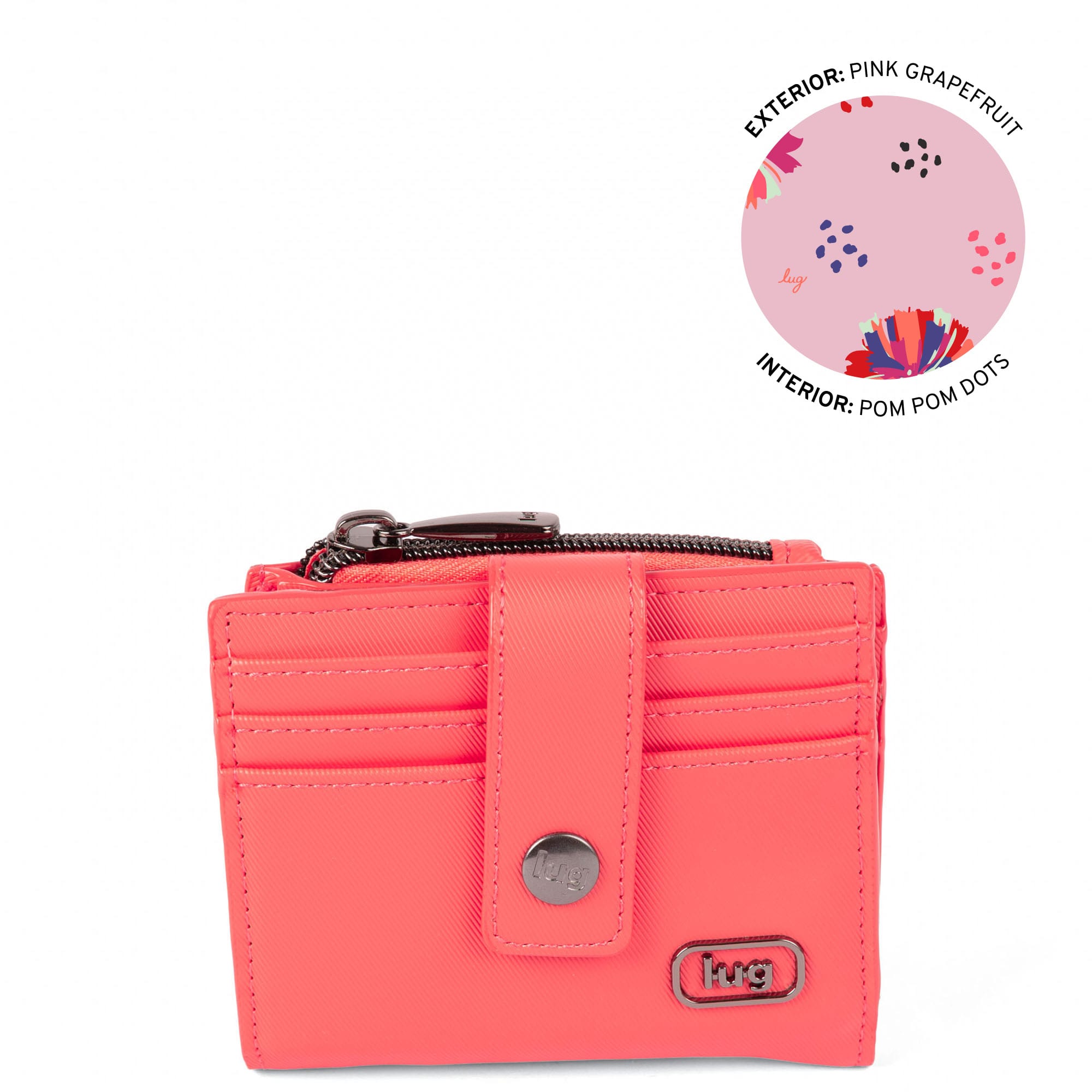 Hurdle Satin Luxe VL RFID Wallet - PINK GRAPEFRUIT - 26133_HurdleSL_PinkGrapefruit_Angle_01