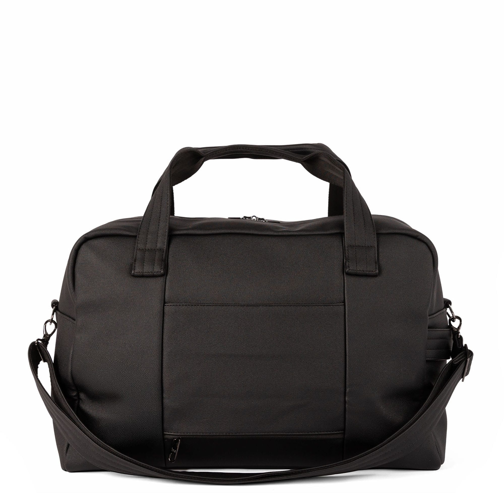 Charger Matte Luxe VL Overnight Bag with Charm Bar - BLACK - 26135_Charger_MatteLuxe_Black_Angle_04