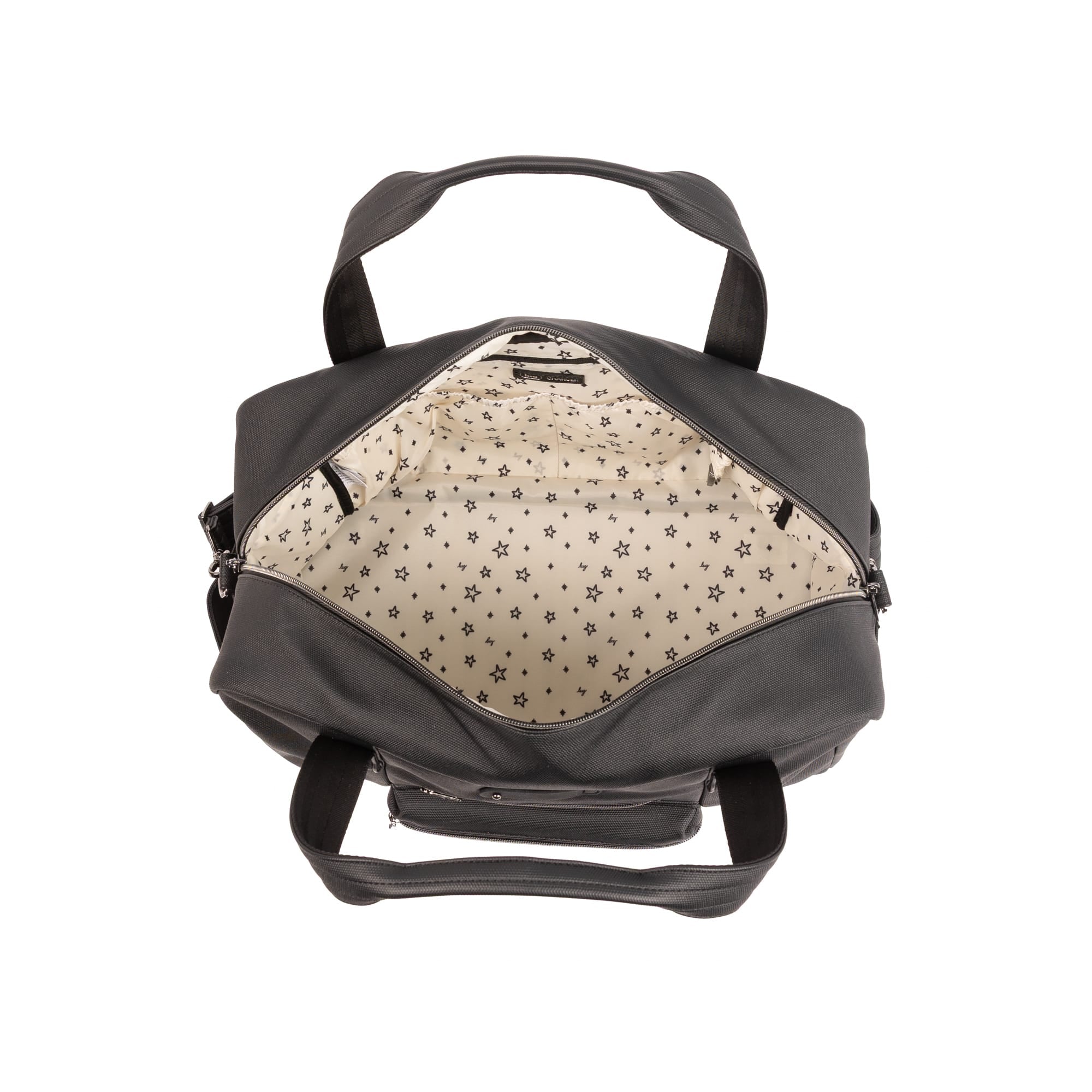 Charger Matte Luxe VL Overnight Bag with Charm Bar - BLACK - 26135_Charger_MatteLuxe_Black_Angle_05