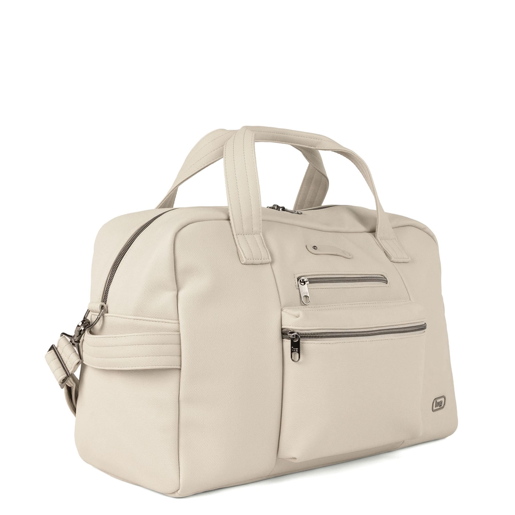 Charger Matte Luxe VL Overnight Bag with Charm Bar - PEBBLE - 26137_Charger_MatteLuxe_Pebble_Angle_02