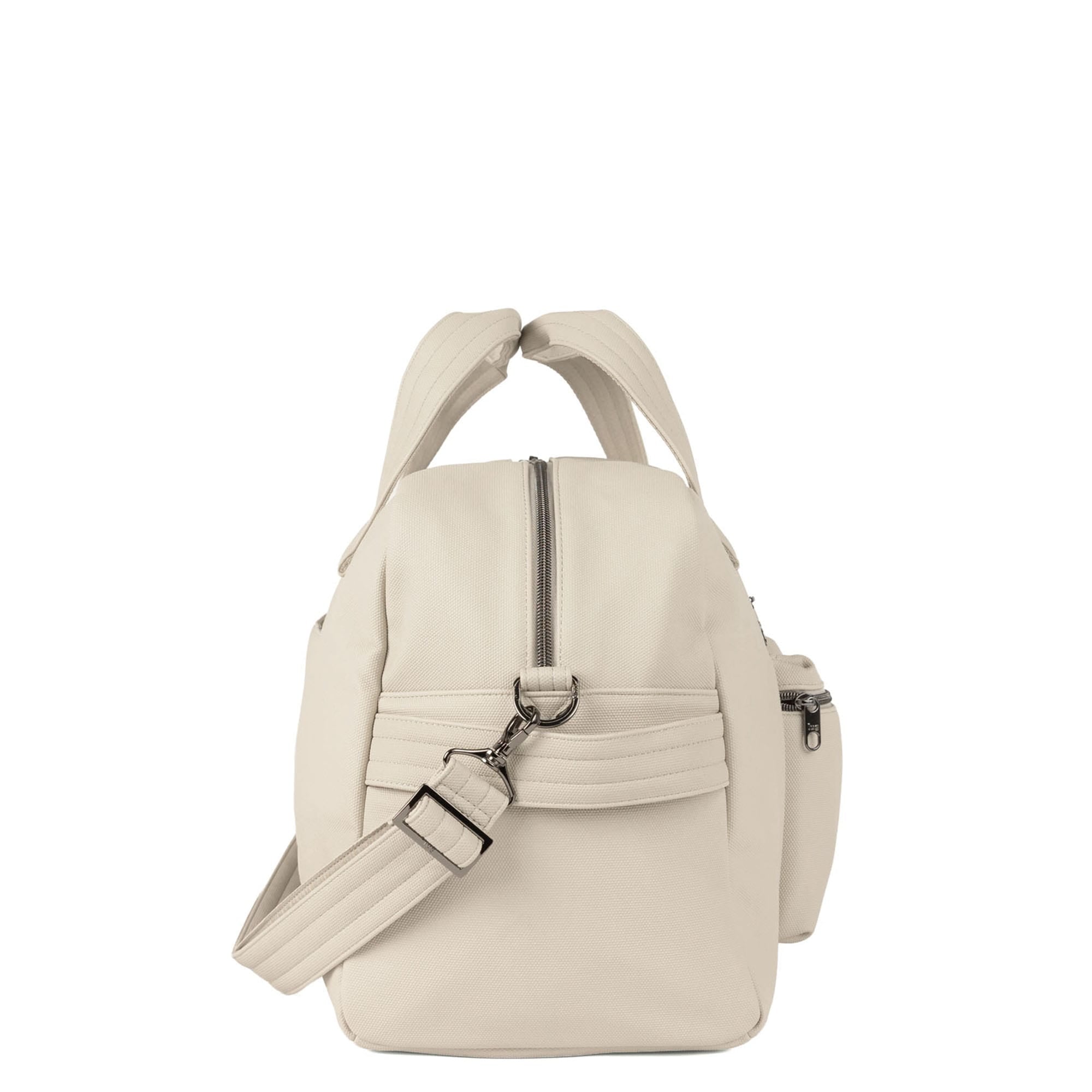 Charger Matte Luxe VL Overnight Bag with Charm Bar - PEBBLE - 26137_Charger_MatteLuxe_Pebble_Angle_03