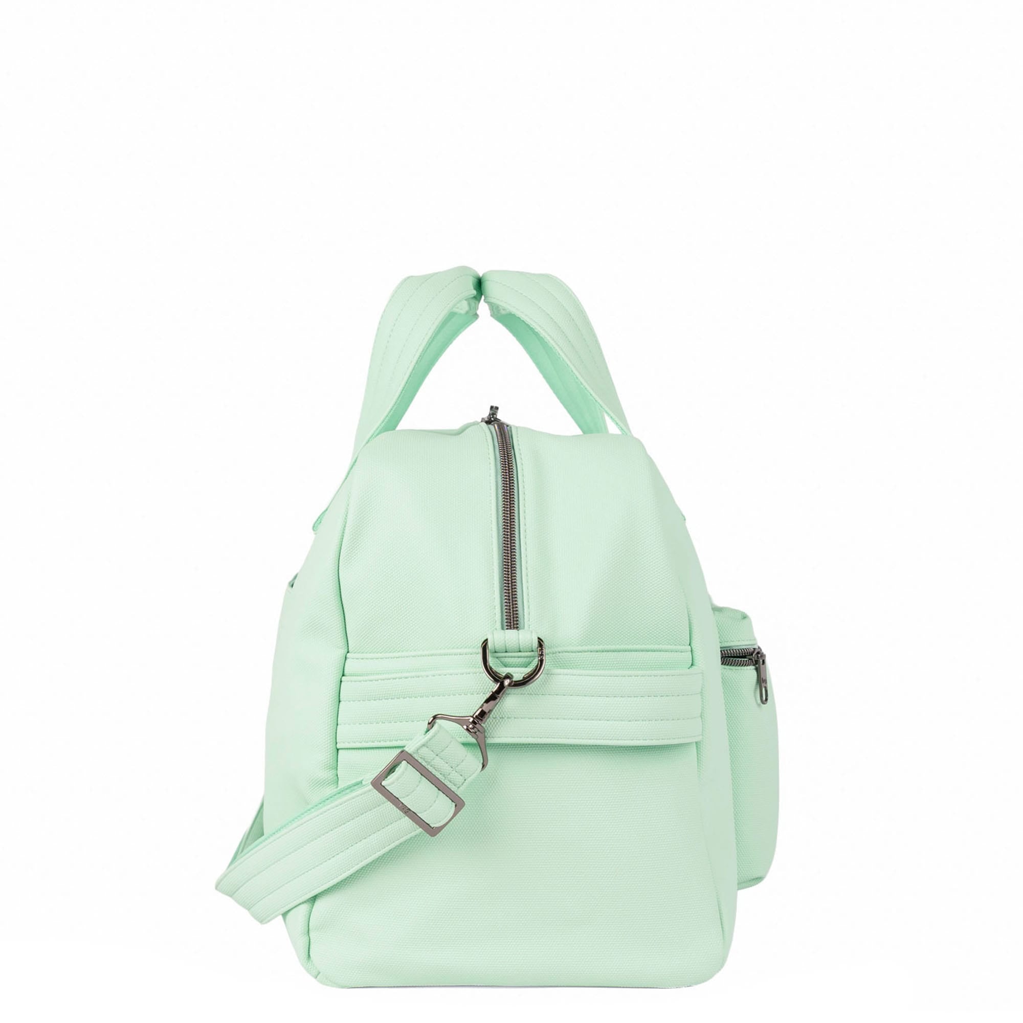 Charger Matte Luxe VL Overnight Bag with Charm Bar - MIST GREEN - 26138_Charger_MatteLuxe_MistGreen_Angle_03