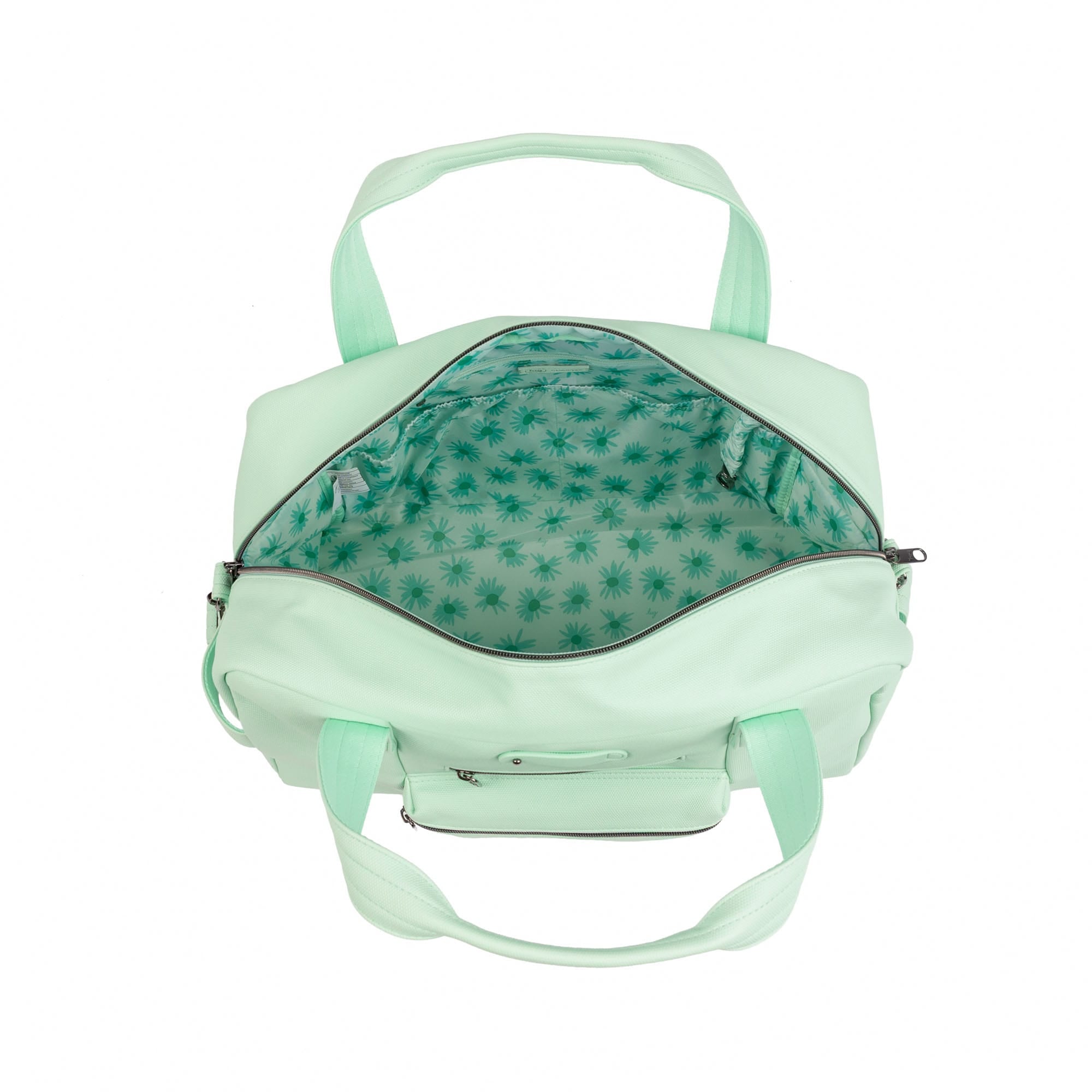 Charger Matte Luxe VL Overnight Bag with Charm Bar - MIST GREEN - 26138_Charger_MatteLuxe_MistGreen_Angle_05