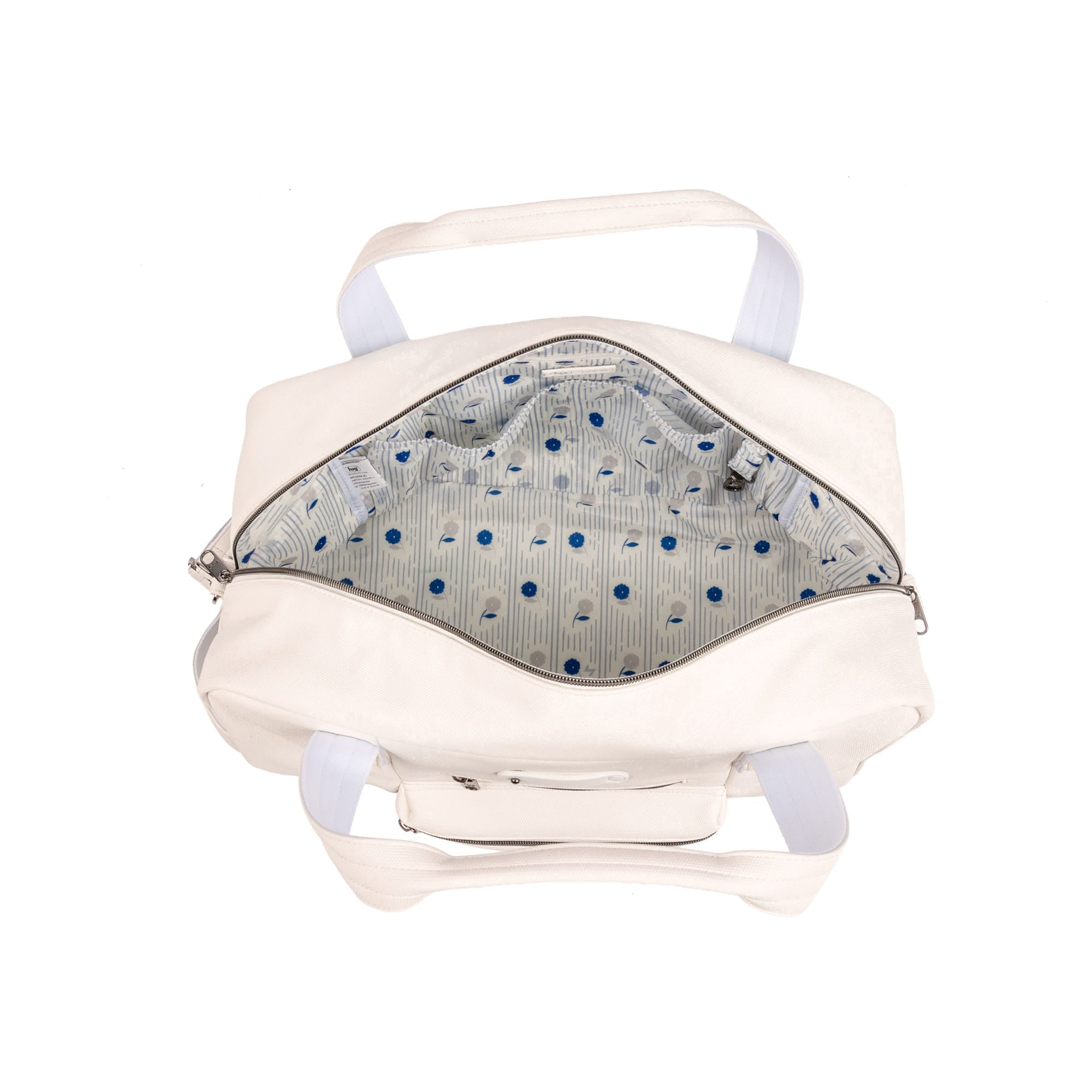 Charger Matte Luxe VL Overnight Bag with Charm Bar - WHITE - 26139_Charger_MatteLuxe_White_Angle_05