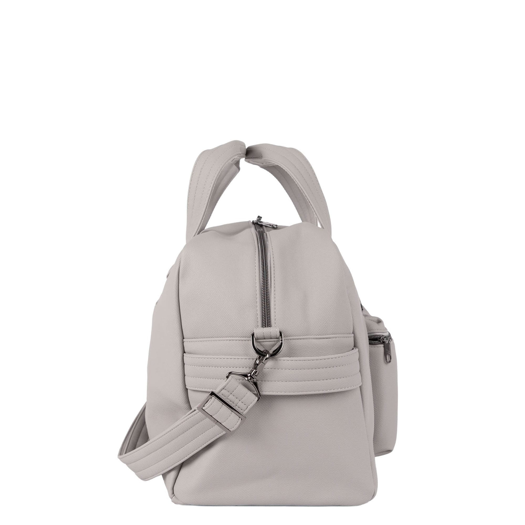 Charger Matte Luxe VL Overnight Bag with Charm Bar - CLOUD GREY - 26140_Charger_MatteLuxe_CloudGrey_Angle_03