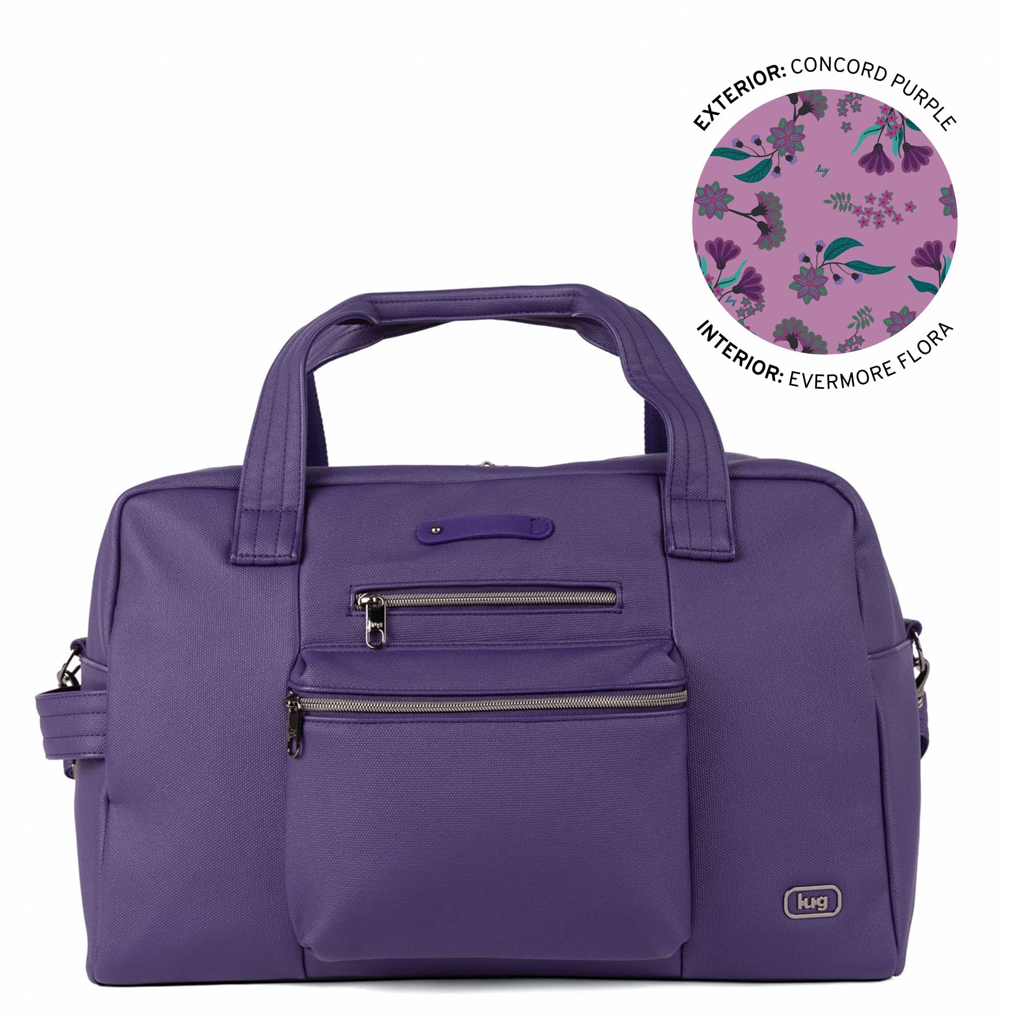 Charger Matte Luxe VL Overnight Bag with Charm Bar - CONCORD PURPLE - 26141_Charger_MatteLuxe_ConcordPurple_Angle_01_2xdbe0