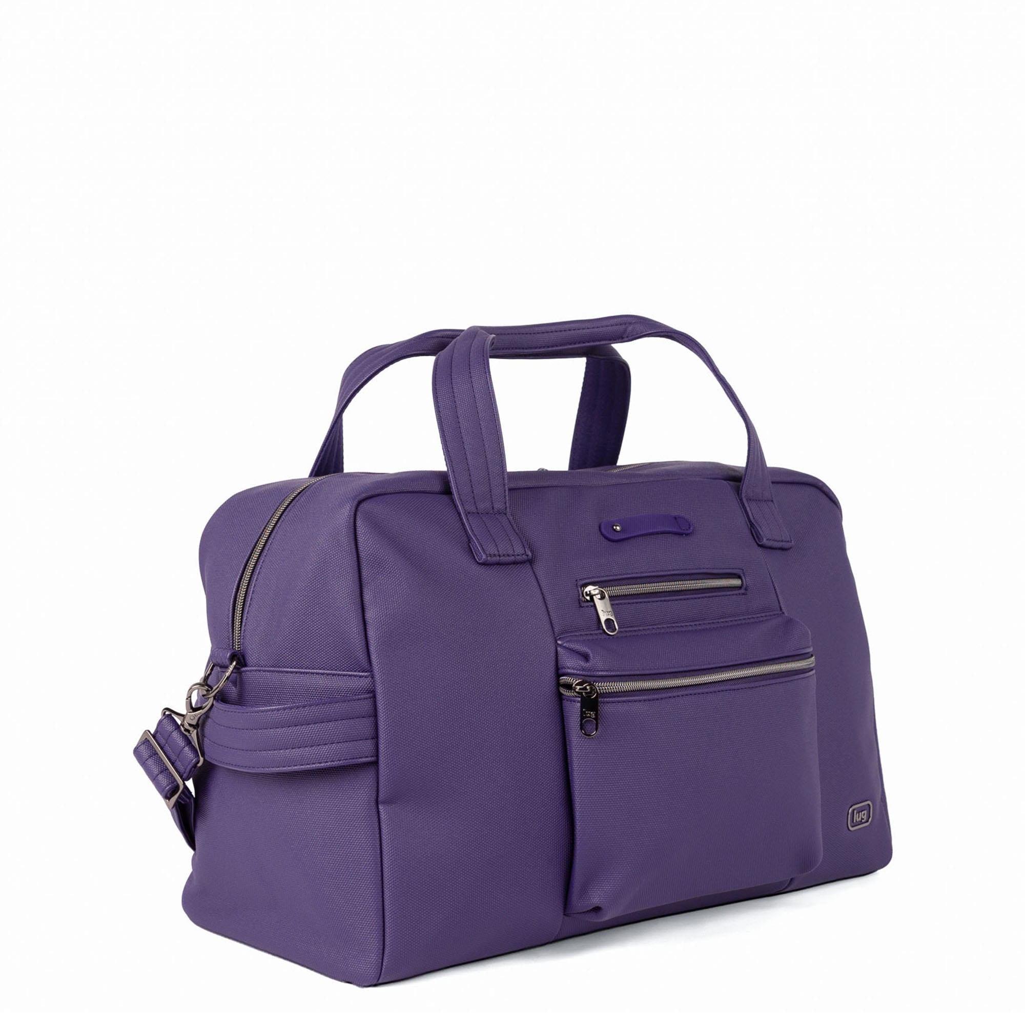 Charger Matte Luxe VL Overnight Bag with Charm Bar - CONCORD PURPLE - 26141_Charger_MatteLuxe_ConcordPurple_Angle_02