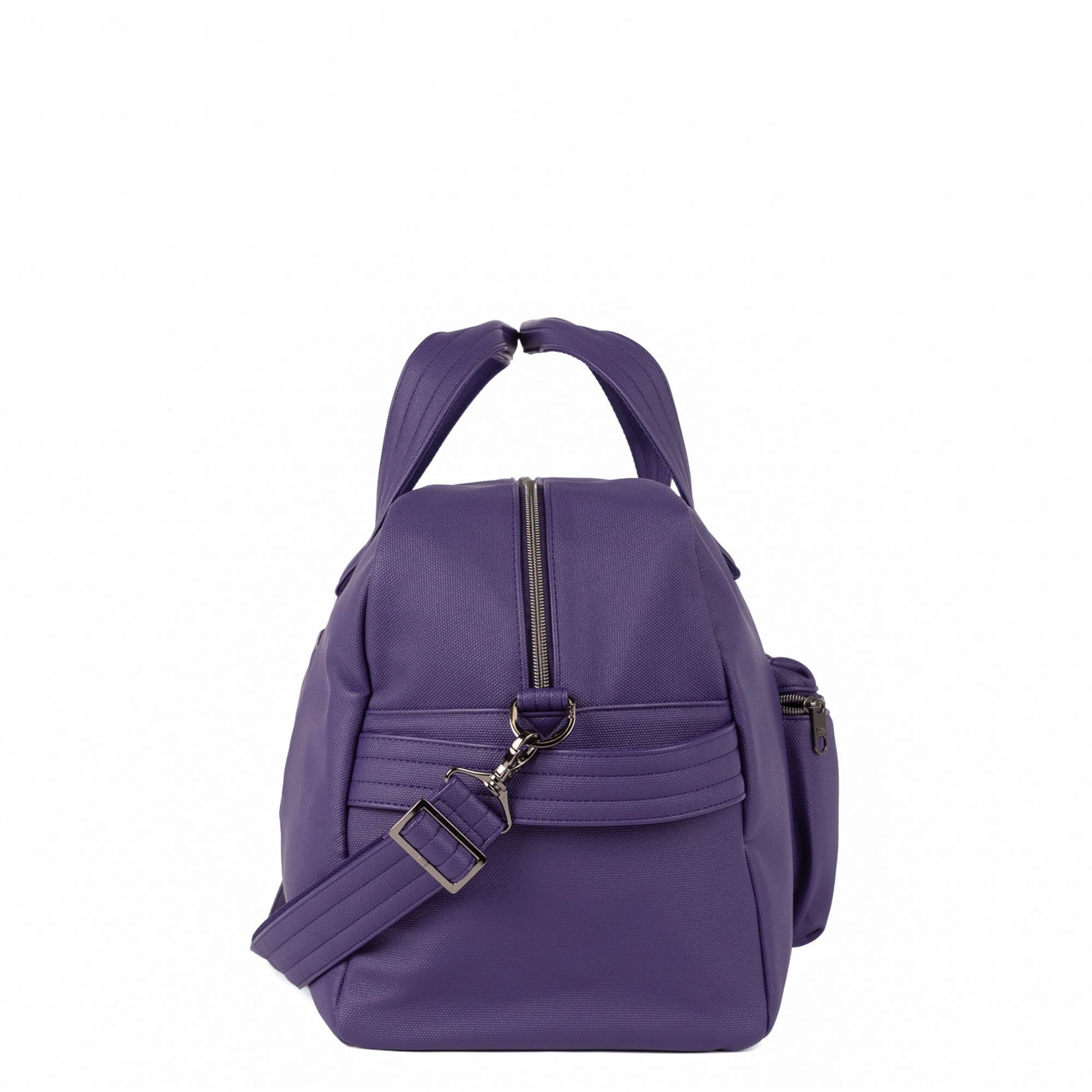 Charger Matte Luxe VL Overnight Bag with Charm Bar - CONCORD PURPLE - 26141_Charger_MatteLuxe_ConcordPurple_Angle_03