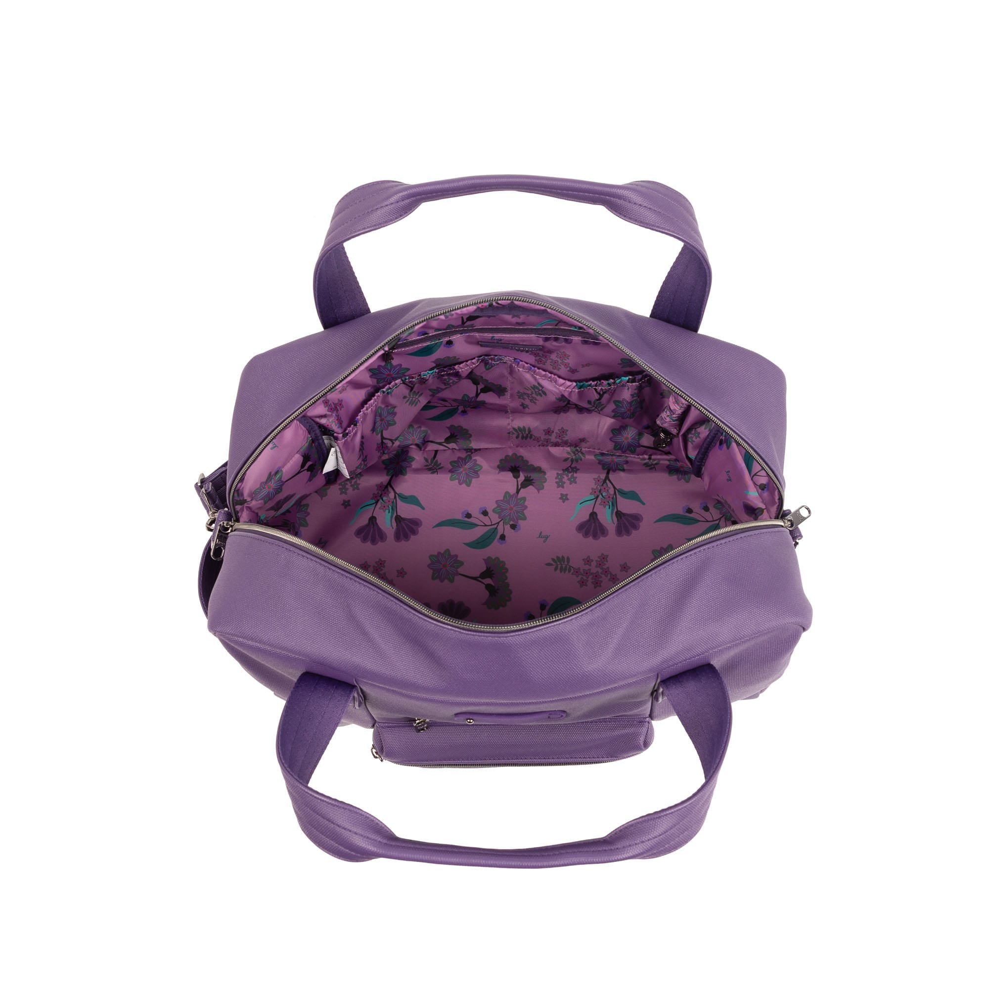 Charger Matte Luxe VL Overnight Bag with Charm Bar - CONCORD PURPLE - 26141_Charger_MatteLuxe_ConcordPurple_Angle_05