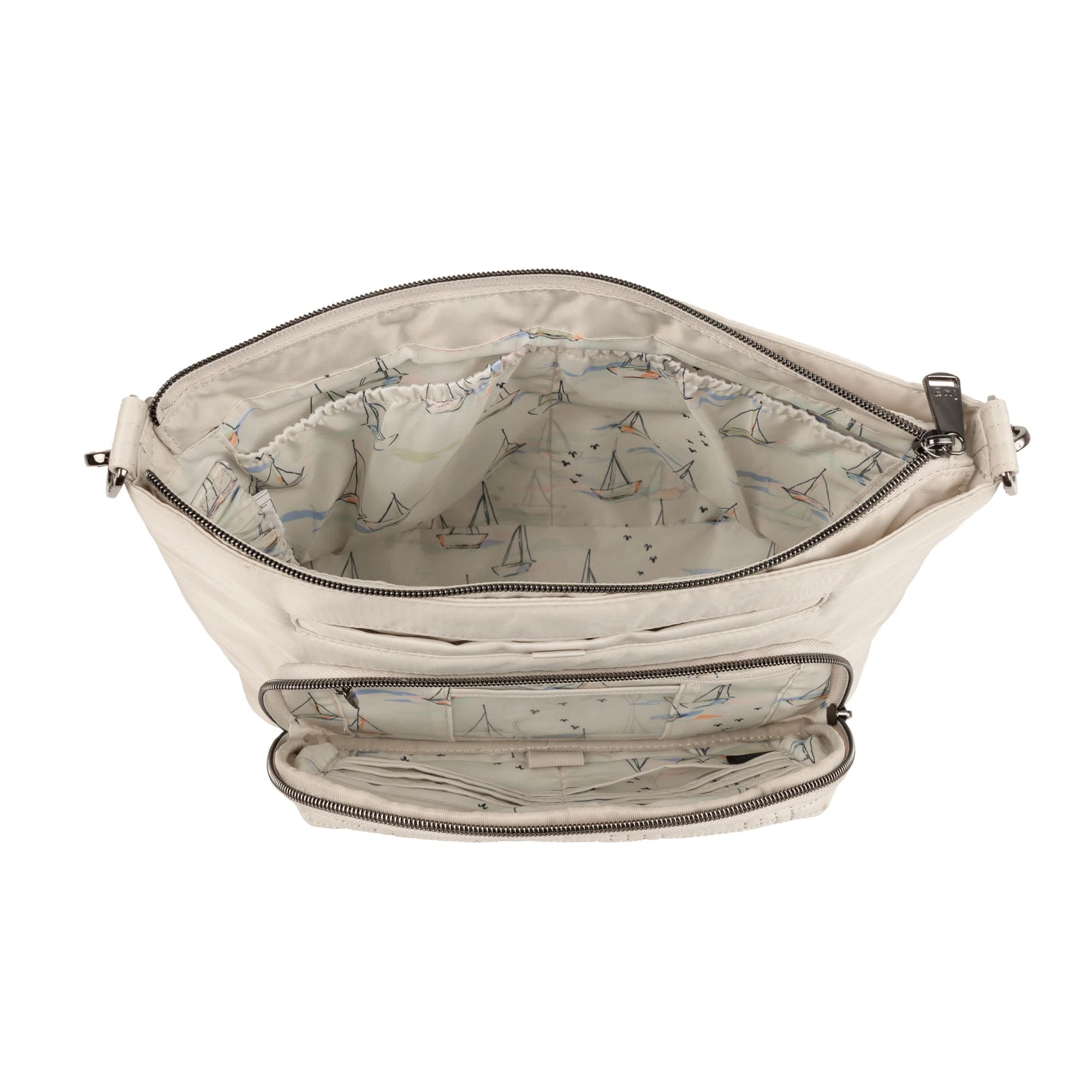 Lug Samba 2 convertible crossbody bag in pebble leather, shown at an angle with adjustable strap and compact design.