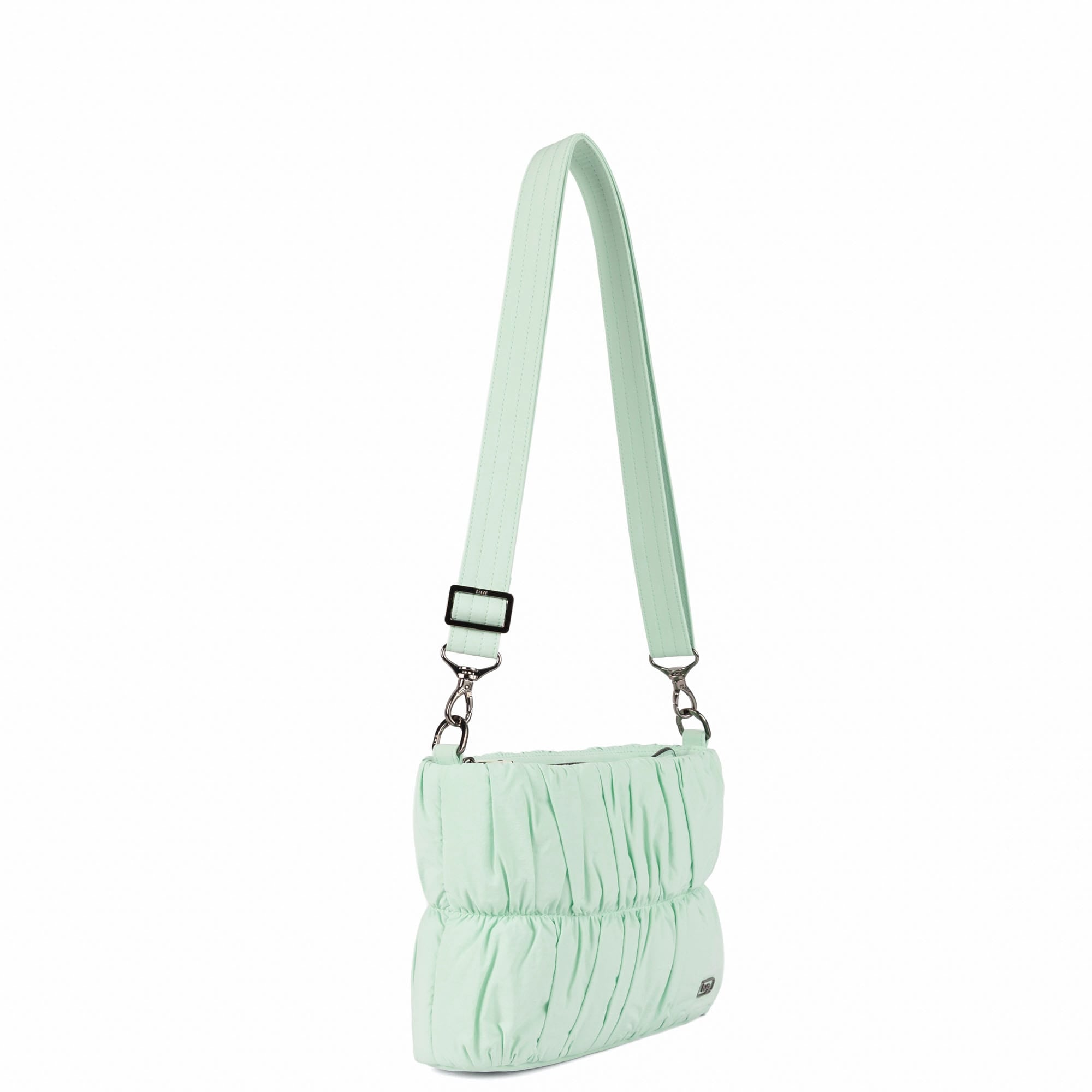 Flounce CloudGo Ruched Crossbody Bag - MIST GREEN - 26153_Flounce_CloudGo_MistGreen_Angle_02