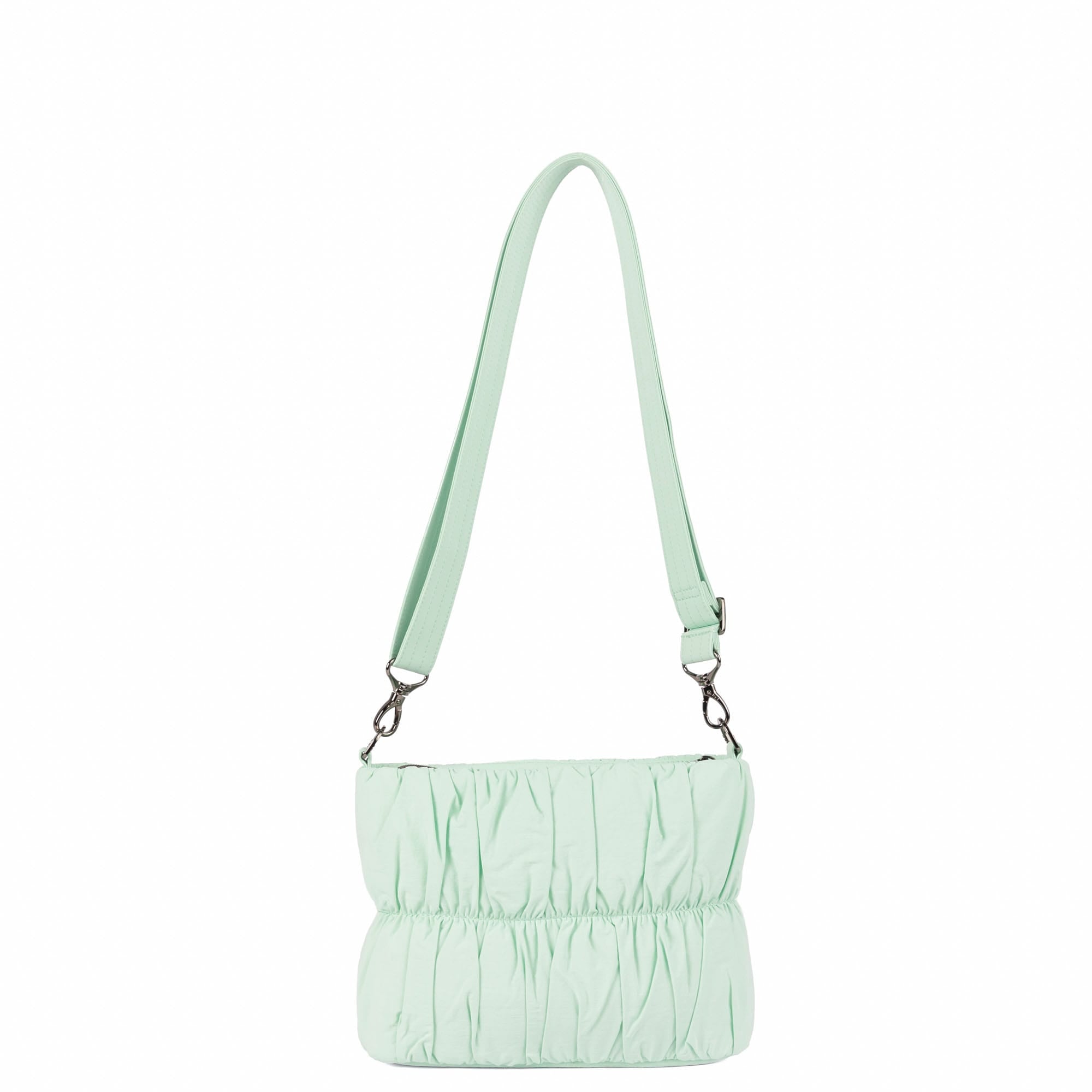 Flounce CloudGo Ruched Crossbody Bag - MIST GREEN - 26153_Flounce_CloudGo_MistGreen_Angle_04