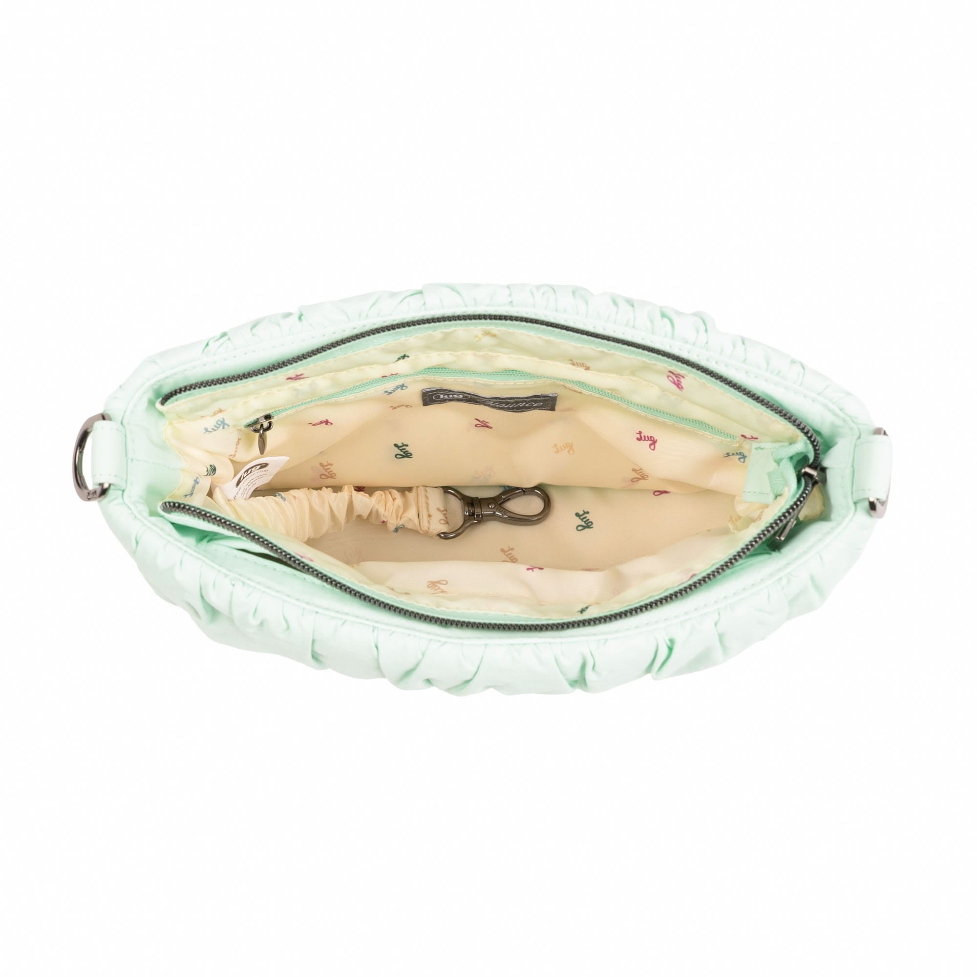 Flounce CloudGo Ruched Crossbody Bag - MIST GREEN - 26153_Flounce_CloudGo_MistGreen_Angle_05