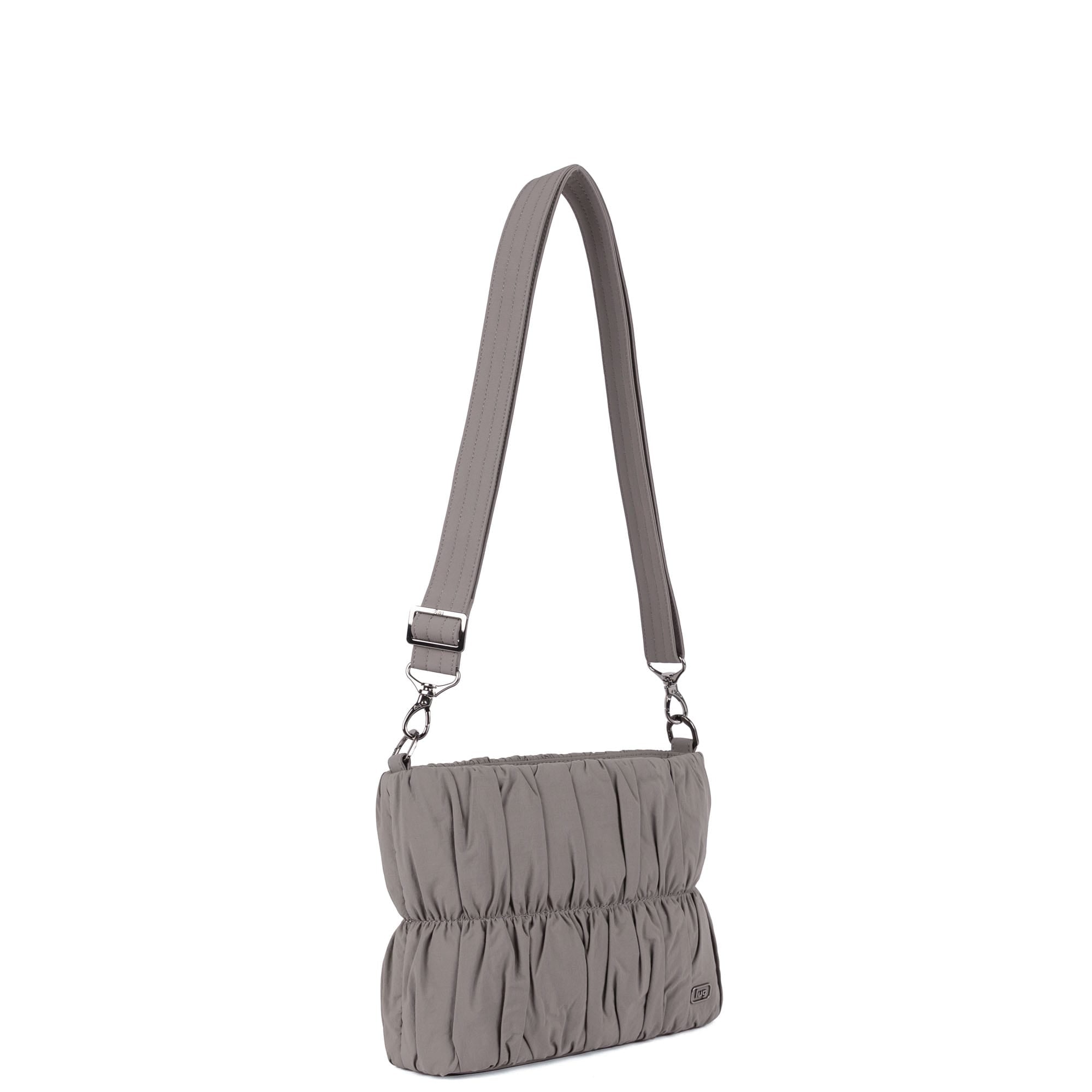 Flounce CloudGo Ruched Crossbody Bag - STORM GREY - 26154_Flounce_CloudGo_StormGrey_Angle_02