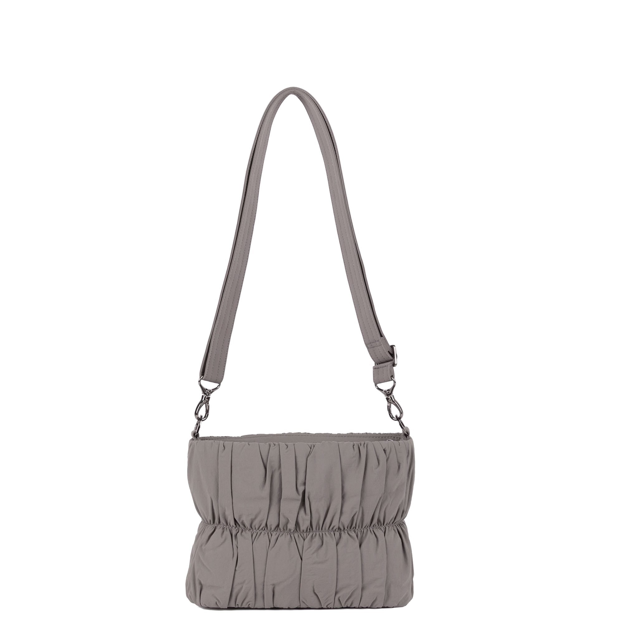 Flounce CloudGo Ruched Crossbody Bag - STORM GREY - 26154_Flounce_CloudGo_StormGrey_Angle_04
