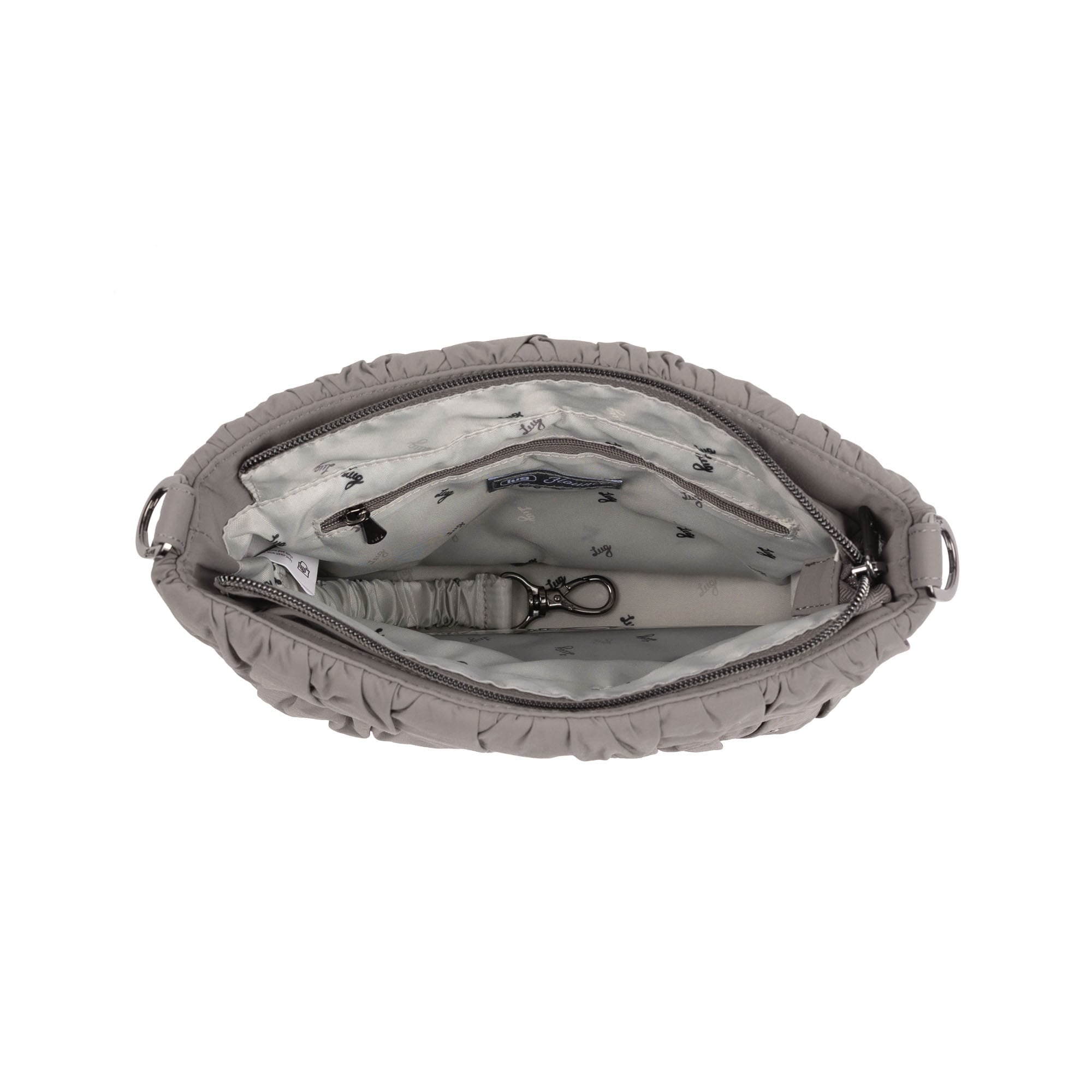 Flounce CloudGo Ruched Crossbody Bag - STORM GREY - 26154_Flounce_CloudGo_StormGrey_Angle_05